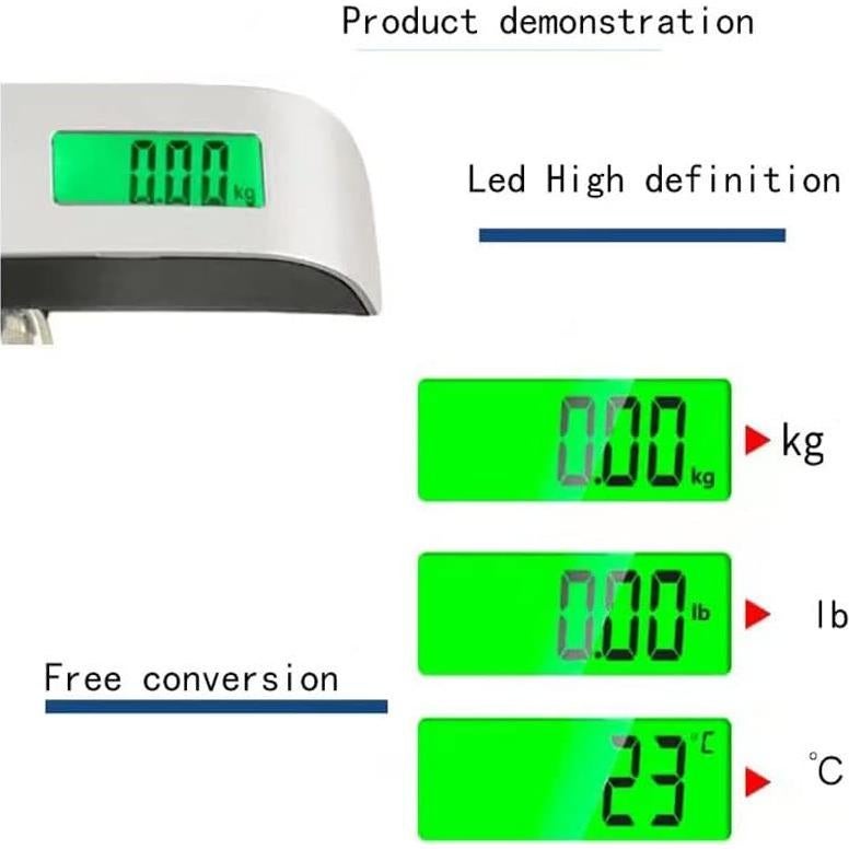 Báscula de Equipaje Yakguizz 49.9 kg Compacta y Ligera
