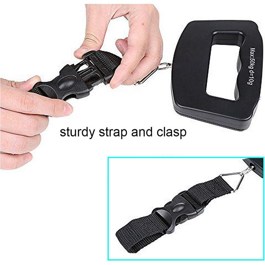 Báscula Digital de Equipaje YAGSUW 50kg Negra Portátil