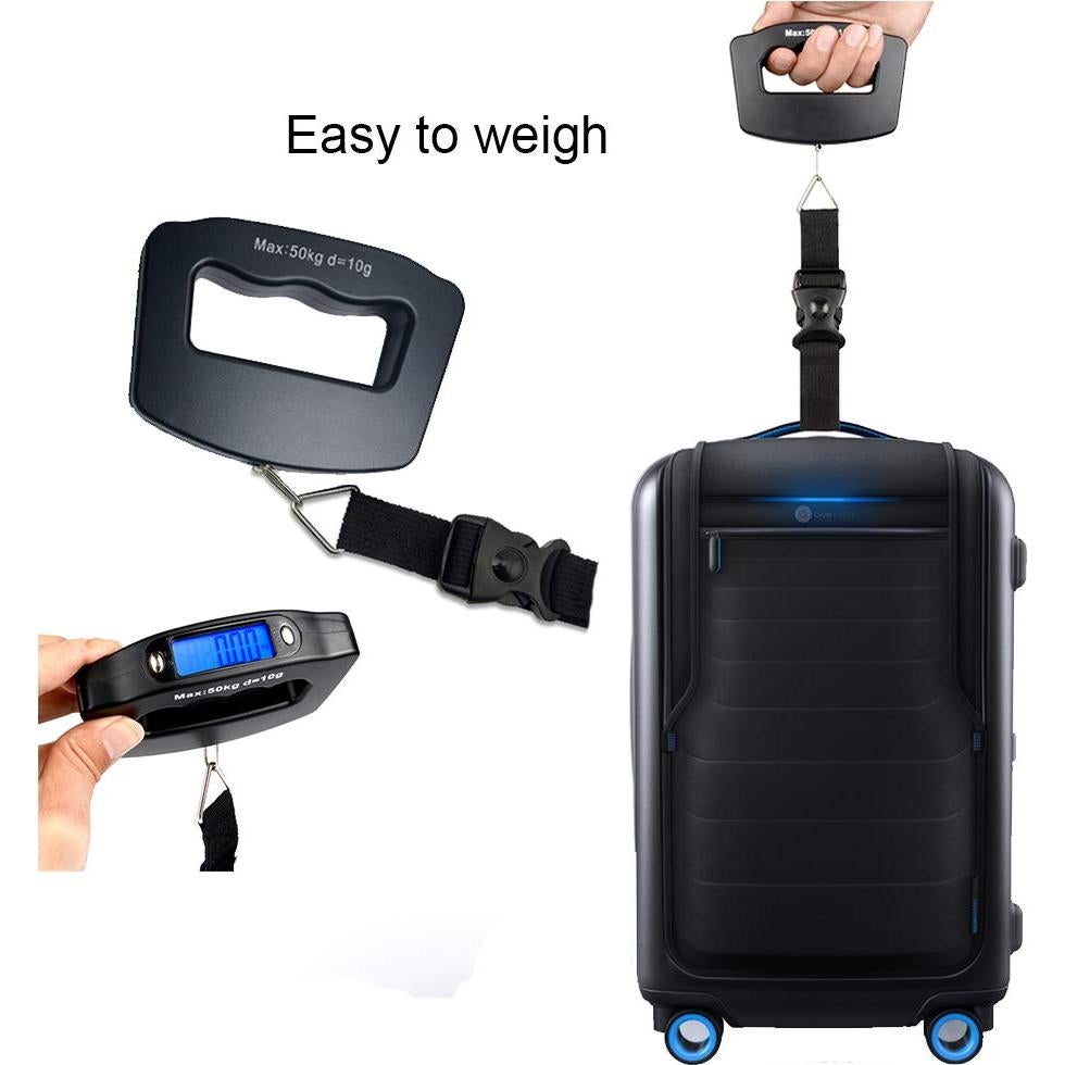 Báscula Digital de Equipaje YAGSUW 50kg Negra Portátil