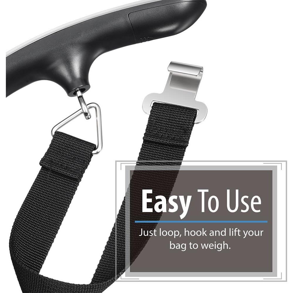 Báscula Digital de Equipaje Fosmon 50 kg Pantalla LCD Retroiluminada