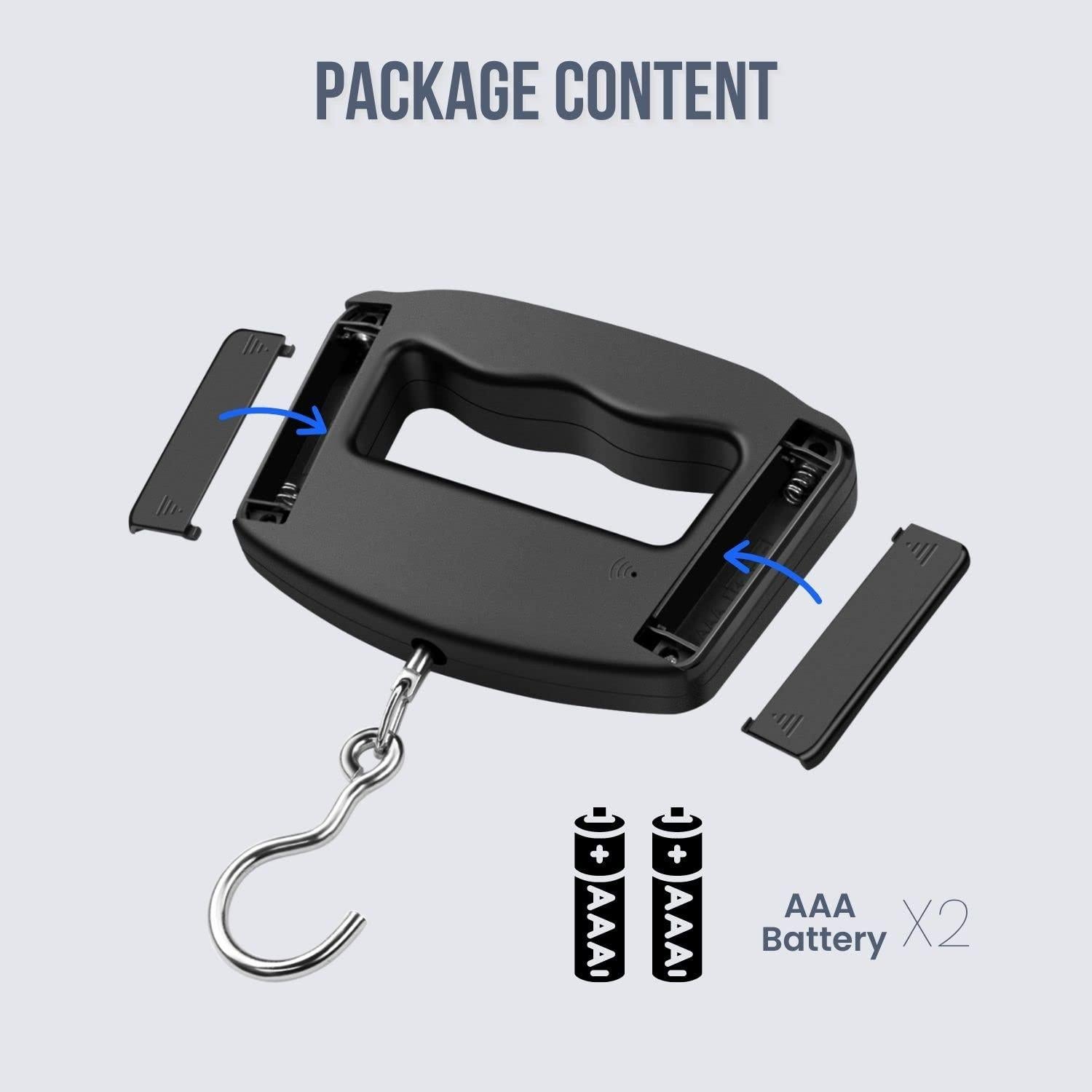 Escala Digital de Equipaje Flexzion 50 Kg Precisión 10g Negra