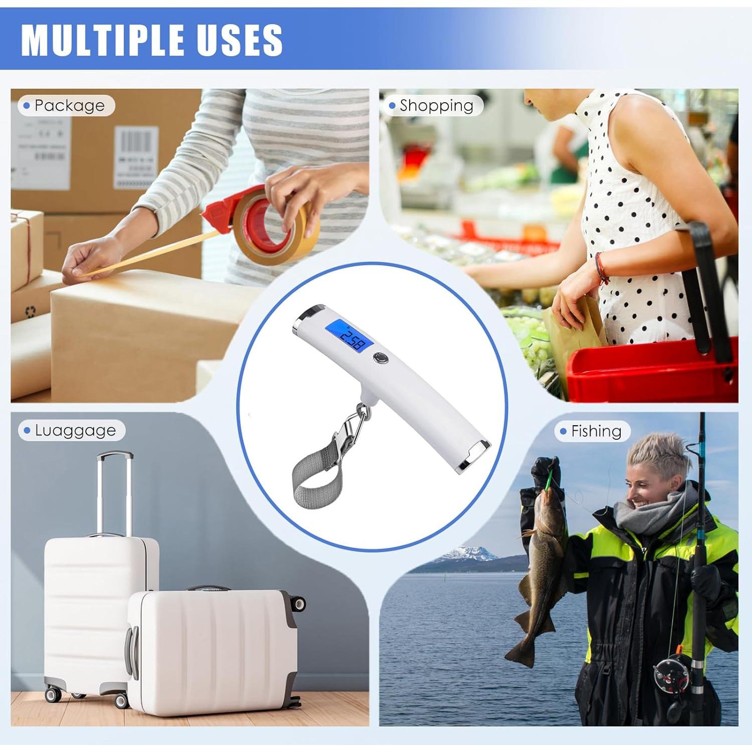 Báscula de Equipaje Digital VOPOCO 50kg Pantalla LCD Retroiluminada