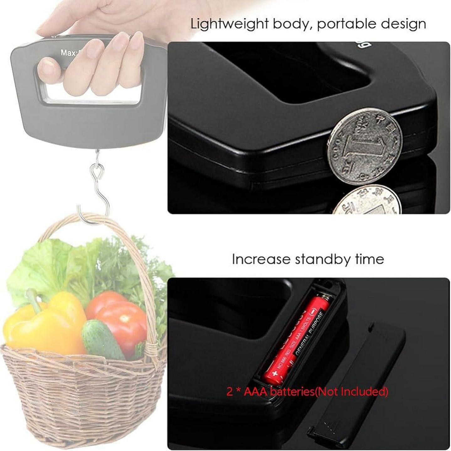 Báscula Electrónica de Equipaje KSNKE 50kg Portátil LCD