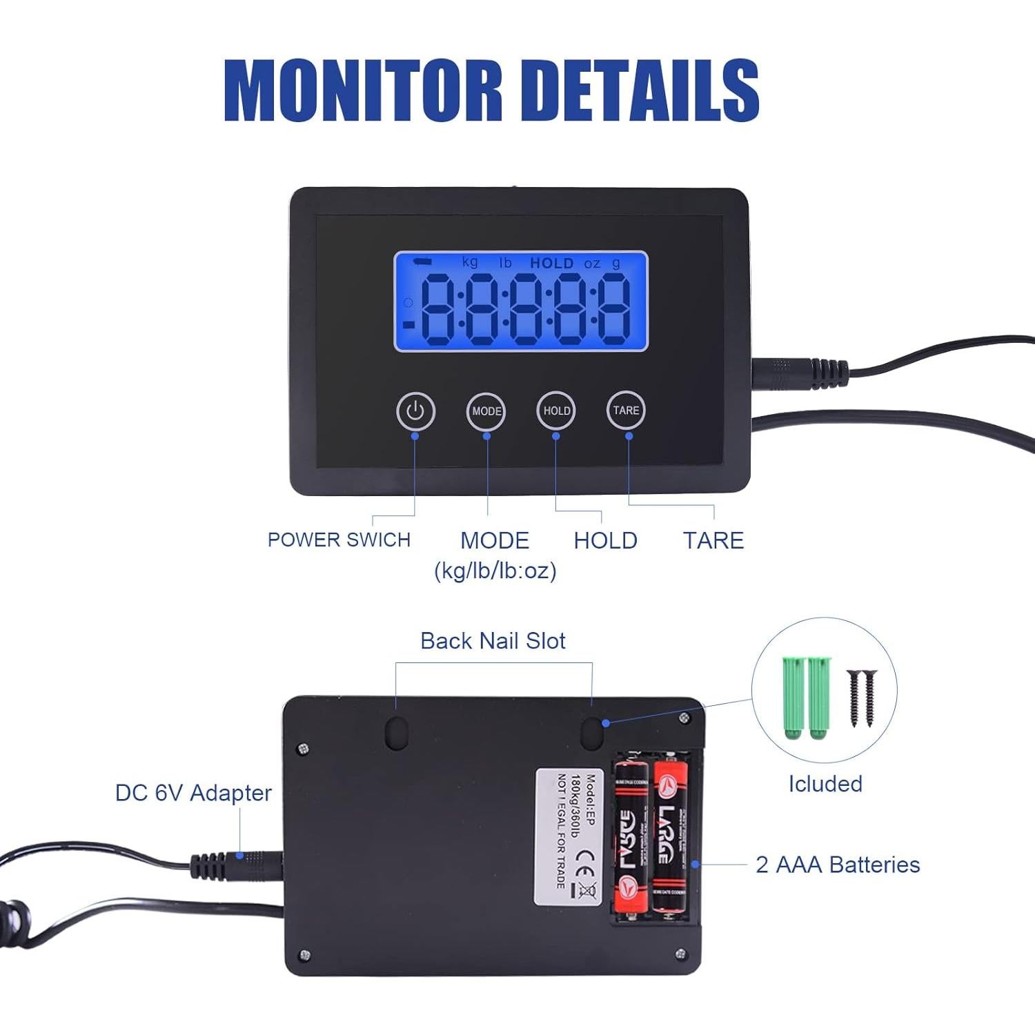 Báscula de Envío Fuzion EP-200KG 200kg Digital Acero Inoxidable