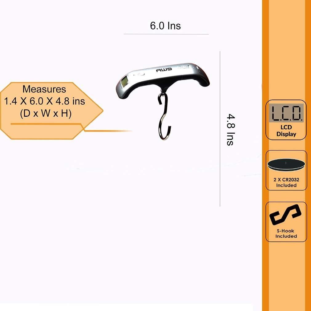 Báscula Digital Colgante American Weigh LS-110 50kg x 0.02kg