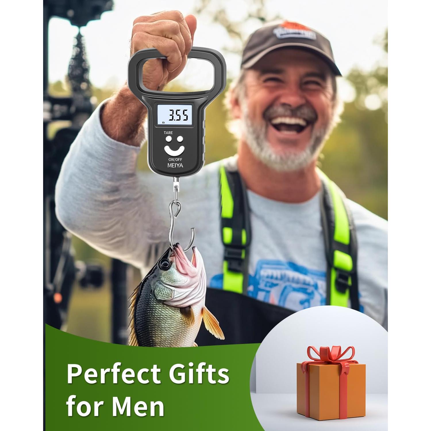 Balanza de Pesca Digital Kaifeng M01-01, 49.9 kg, USB-C, Negro