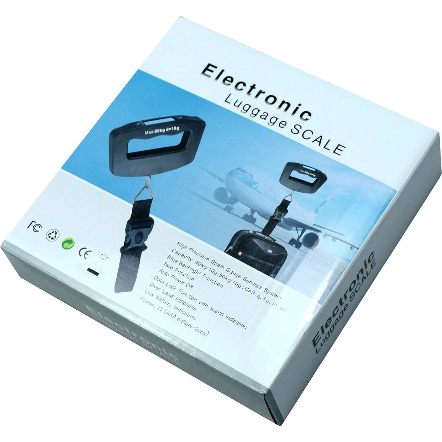 Balanza Digital de Viaje Horizon 50kg con Correa y Pantalla LCD