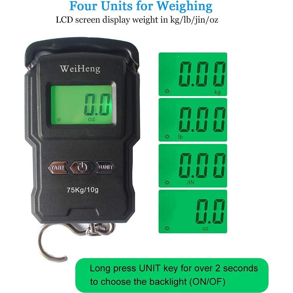 Báscula de Equipaje Digital YYGJ A27 75kg con Cinta Métrica