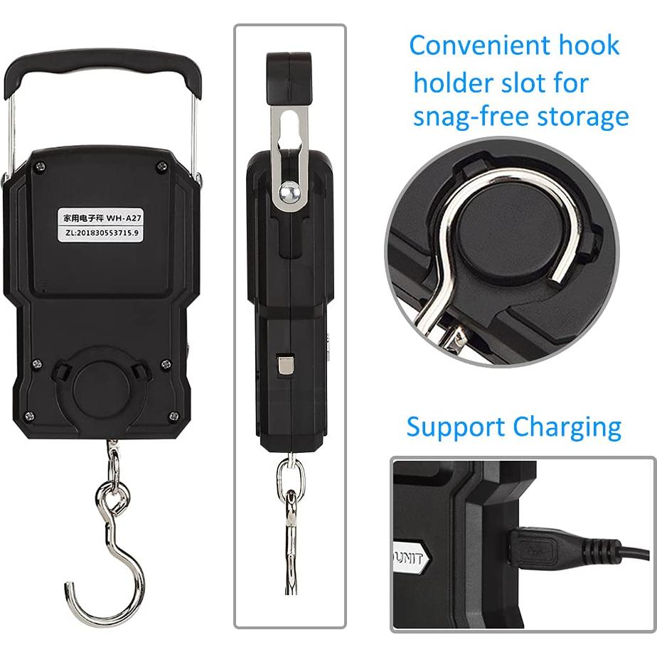 Báscula de Equipaje Digital YYGJ A27 75kg con Cinta Métrica