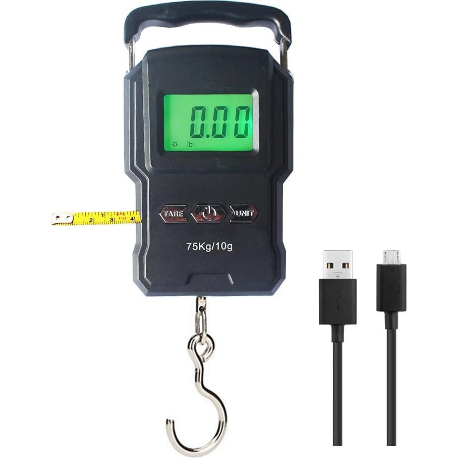 Báscula de Equipaje Digital YYGJ A27 75kg con Cinta Métrica