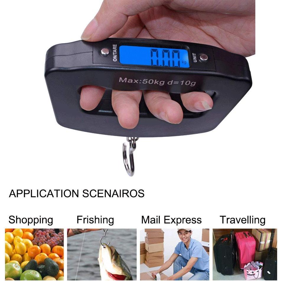 Báscula Digital de Equipaje Portátil YYGJ 50Kg Negra