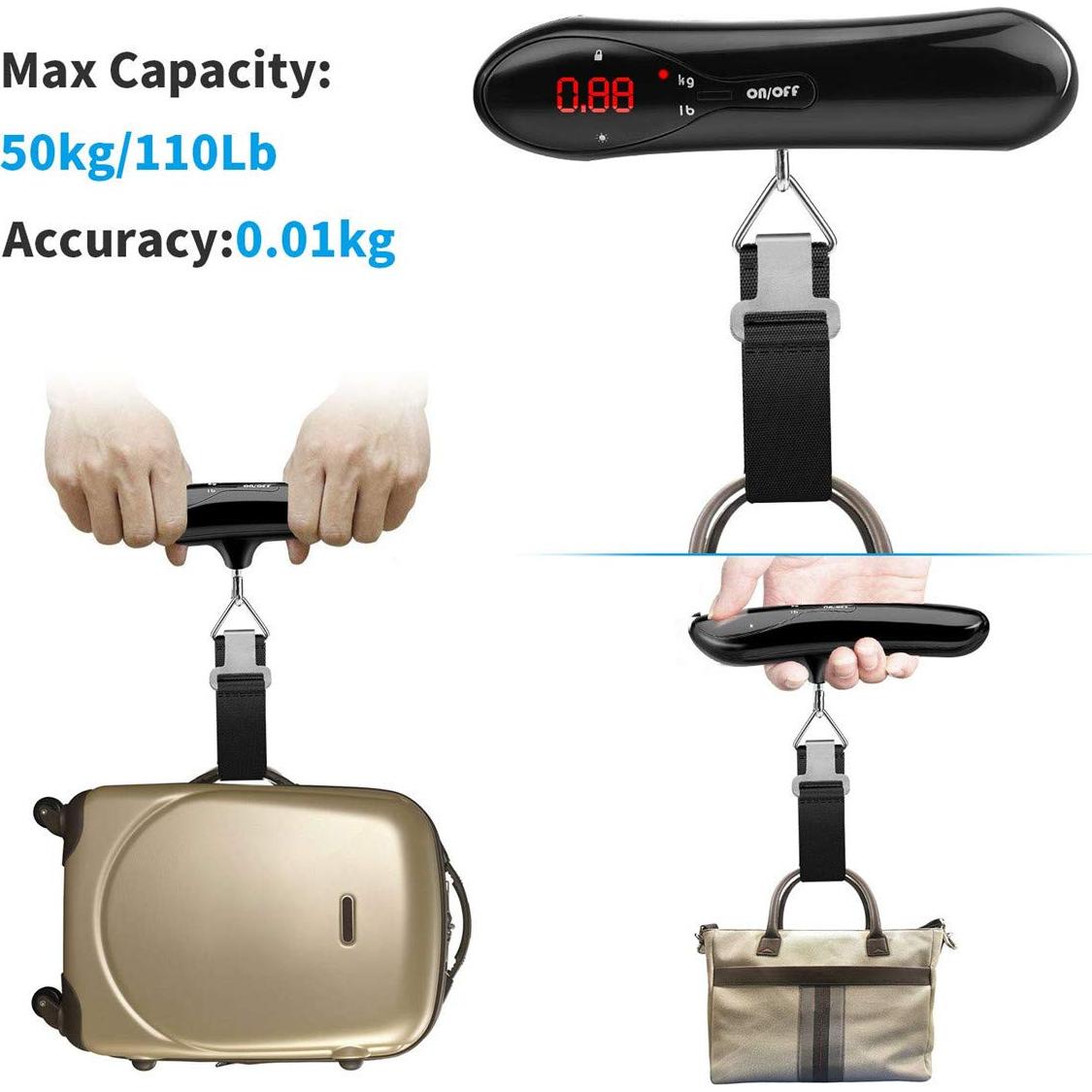 Báscula Digital de Equipaje HaetFire 50kg LCD Retroiluminada