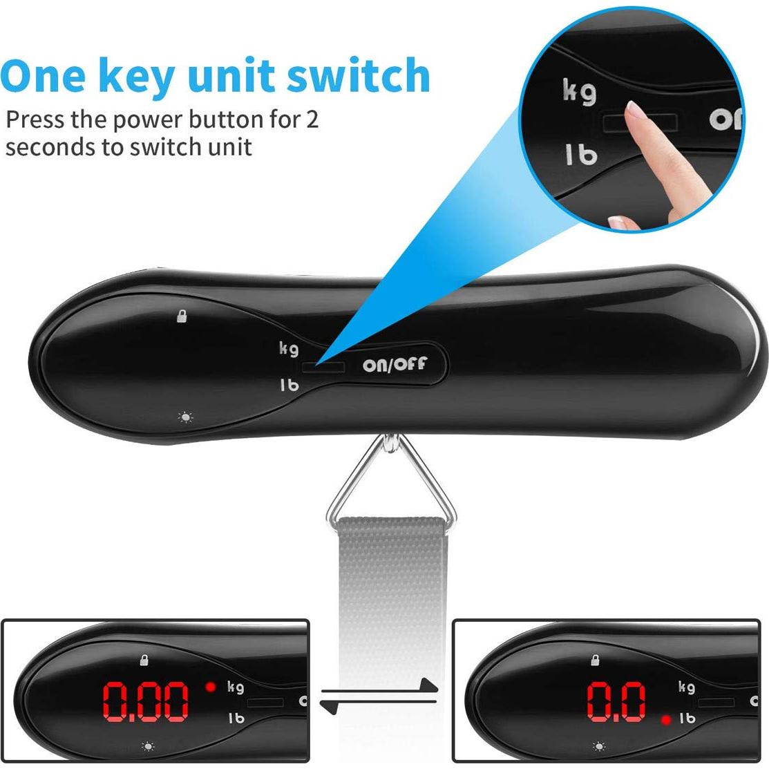 Báscula Digital de Equipaje HaetFire 50kg LCD Retroiluminada