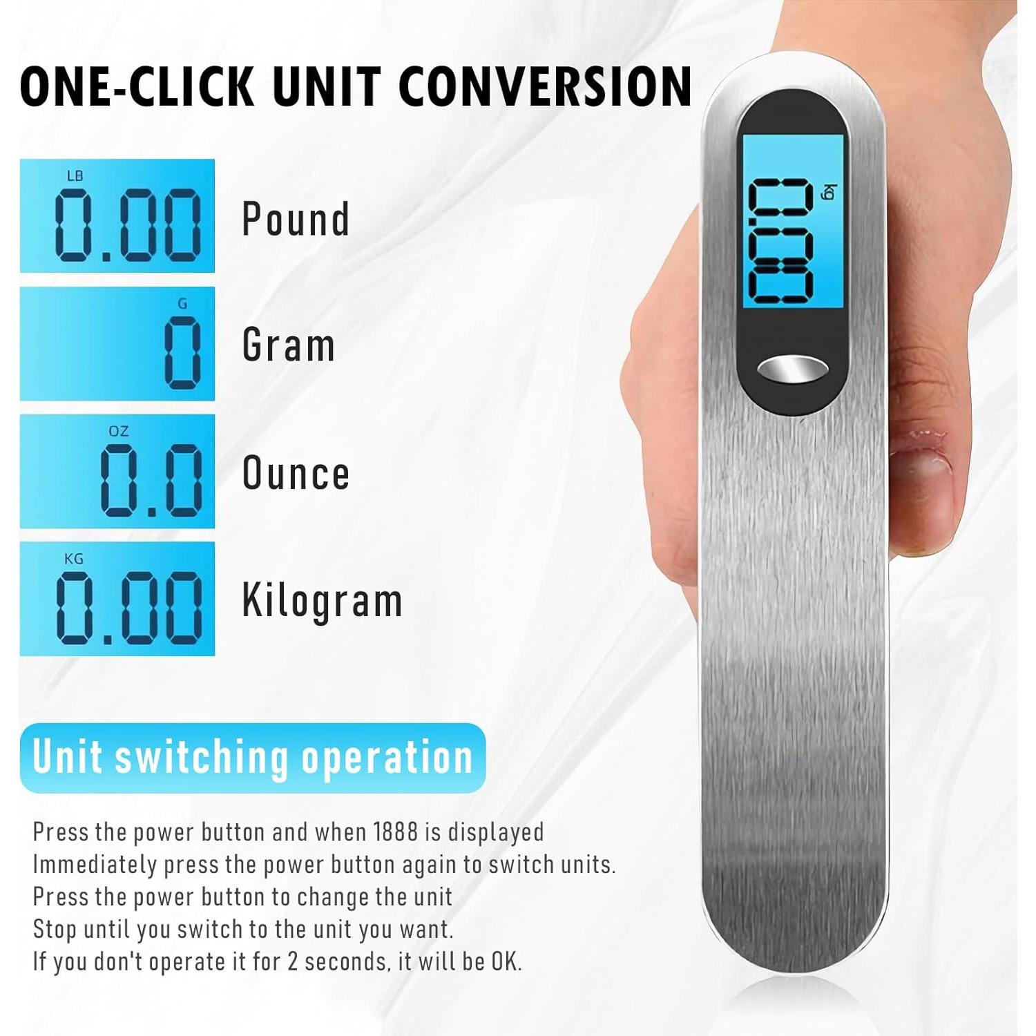 Báscula Digital de Equipaje Casbomy 2.0 USB 50kg Portátil