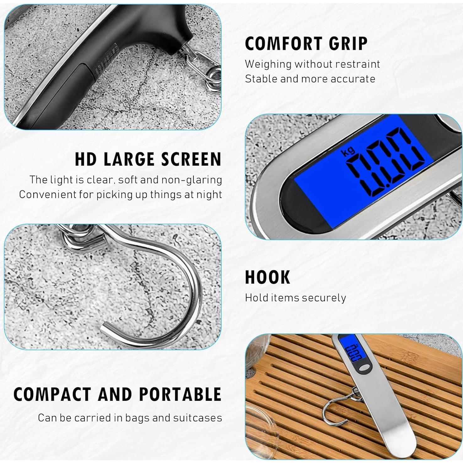 Báscula Digital de Equipaje Casbomy 2.0 USB 50kg Portátil