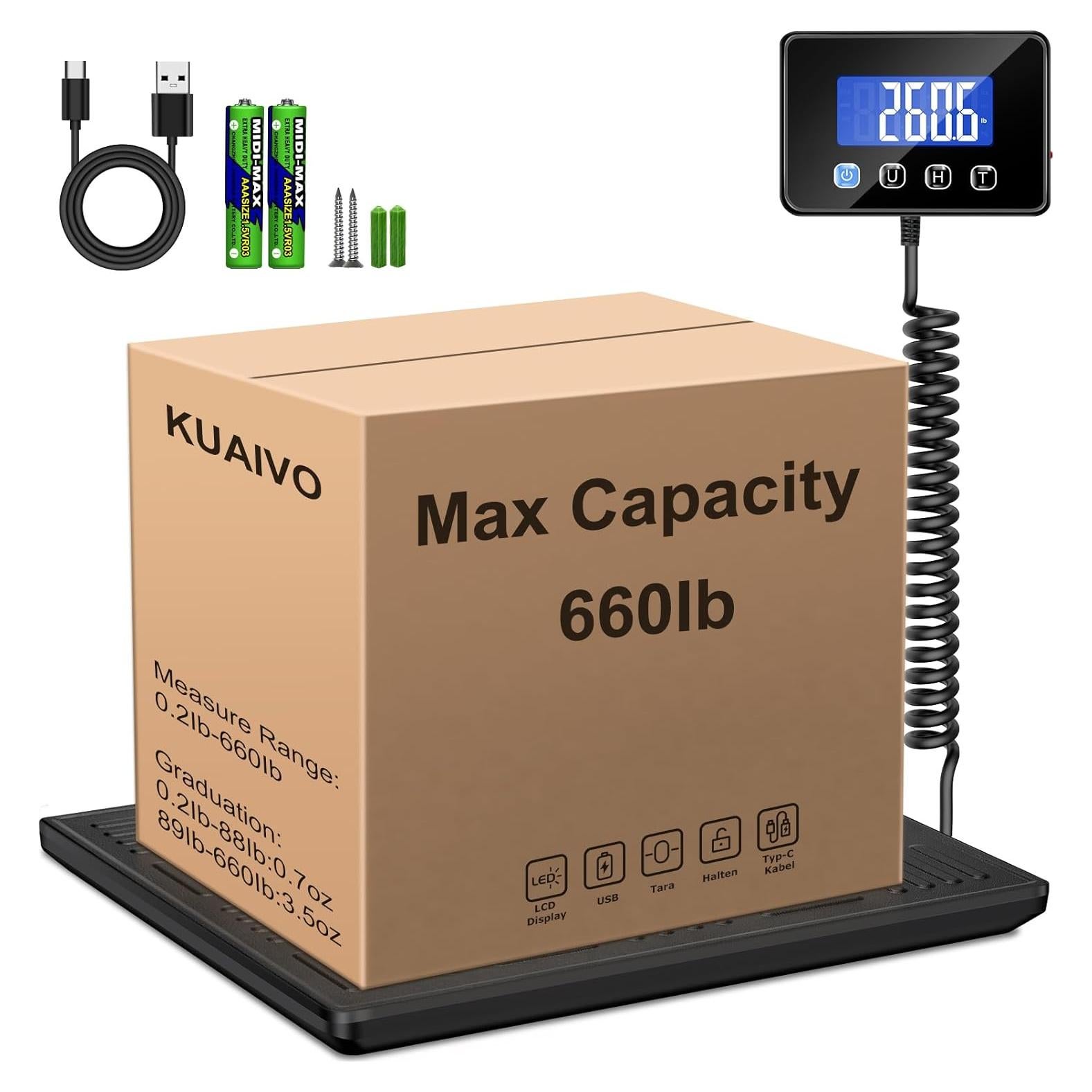 Báscula Digital de Envío KUAIVO P5H 300kg Alta Precisión