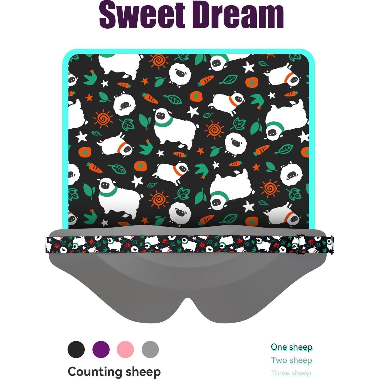 Máscara de Sueño EVA BELLE 3D Bloqueo de Luz Ajustable Gris