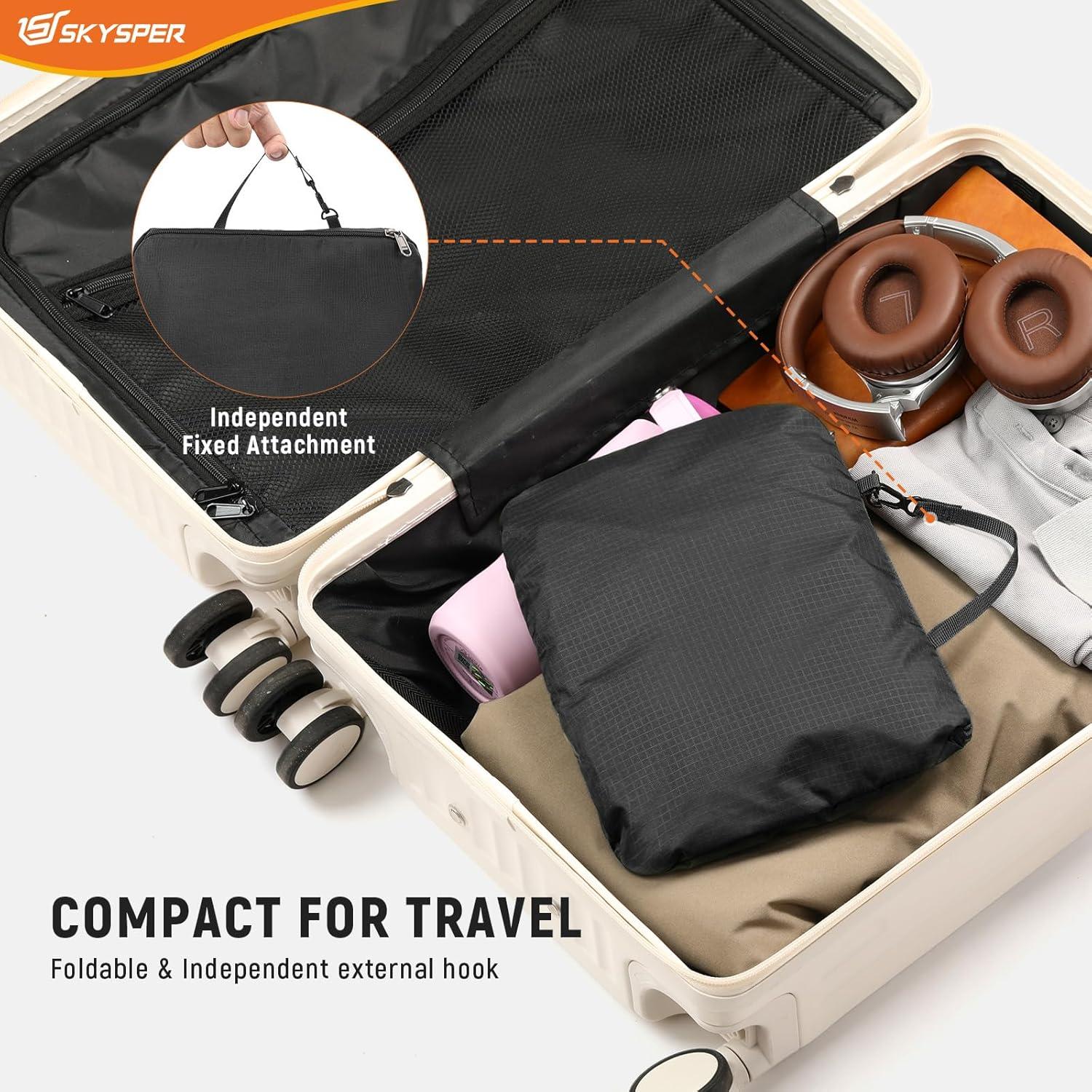 Mochila de Senderismo Plegable SKYSPER 20L Unisex Negra