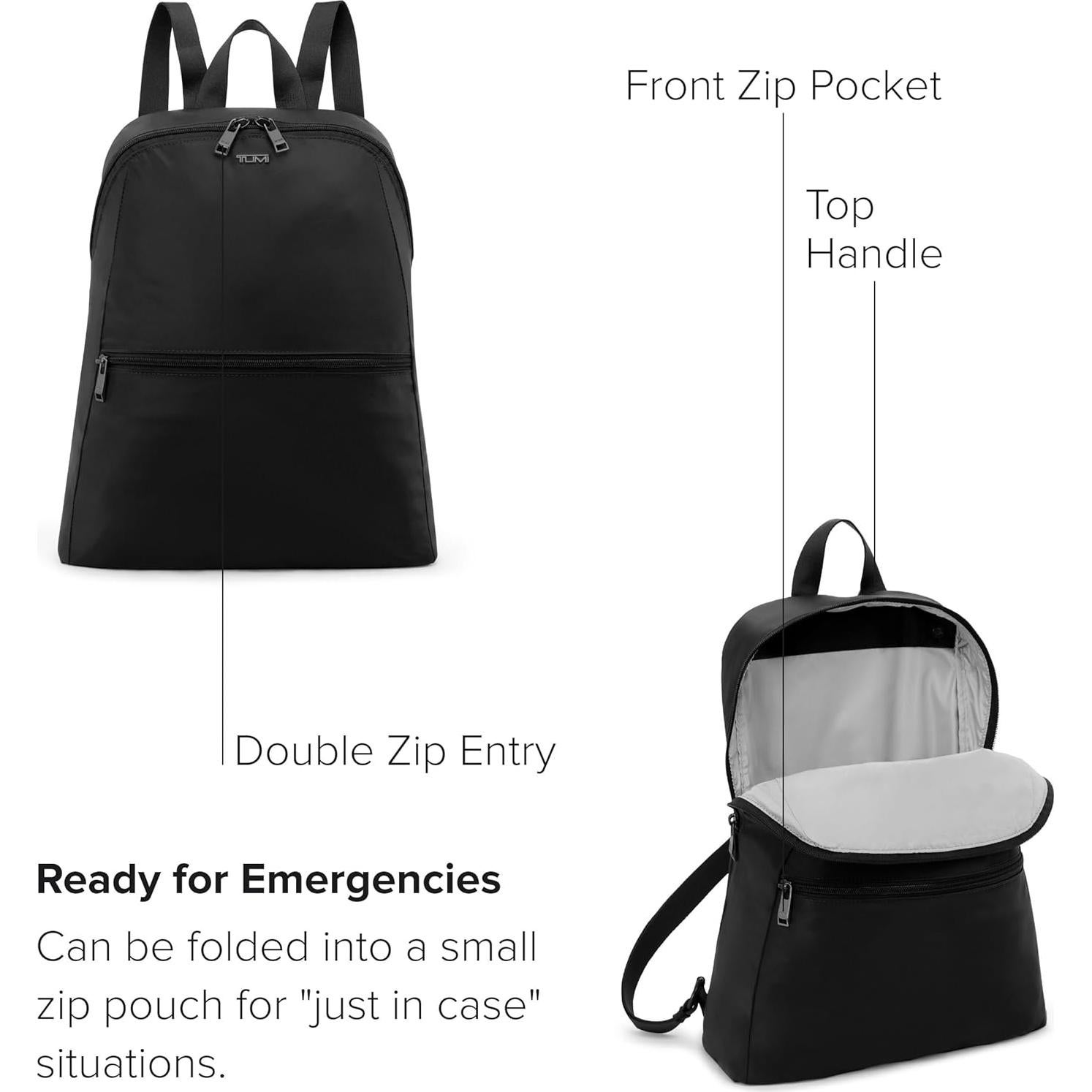 Mochila Plegable TUMI Just In Case Negra 39.5x31x11.5 cm