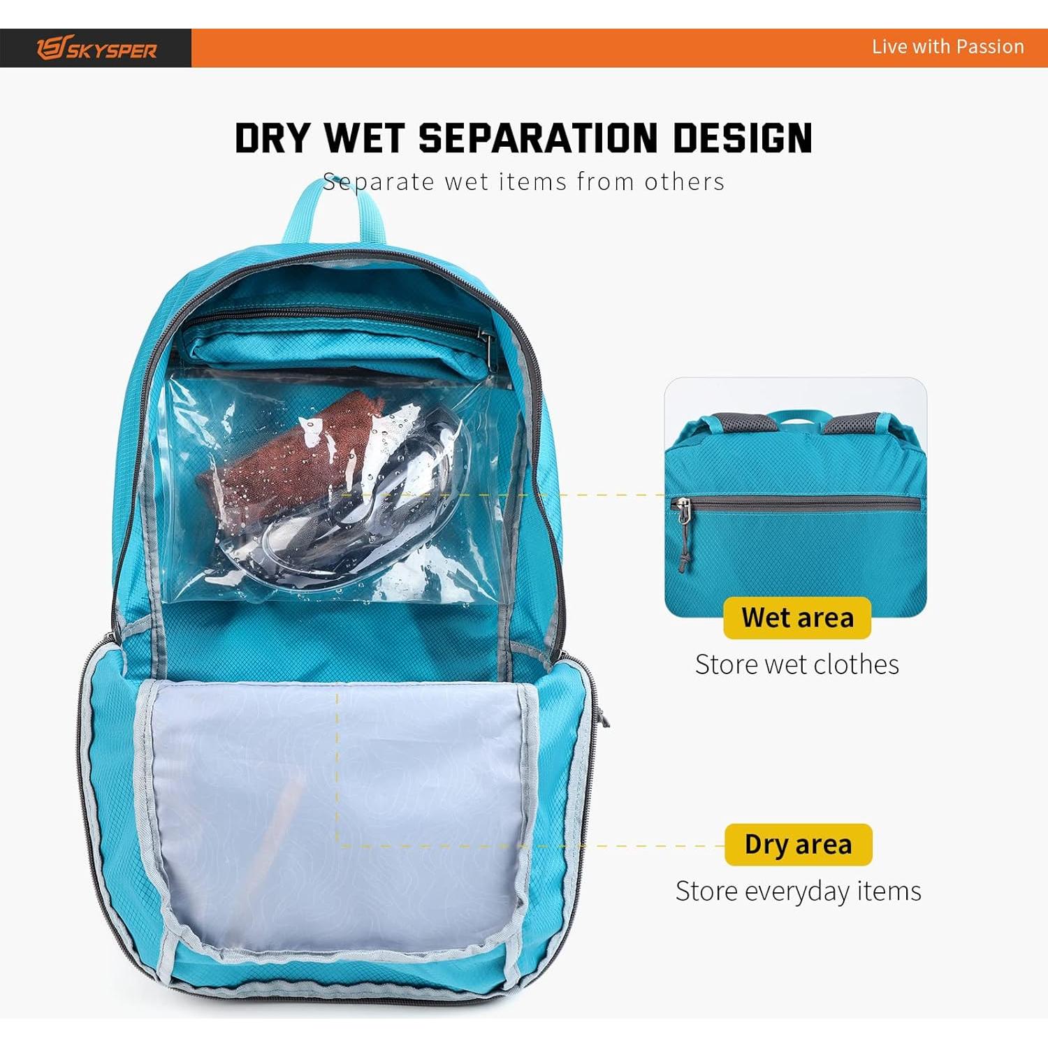 Mochila Plegable Ligera SKYSPER ISHELL30 30L Impermeable