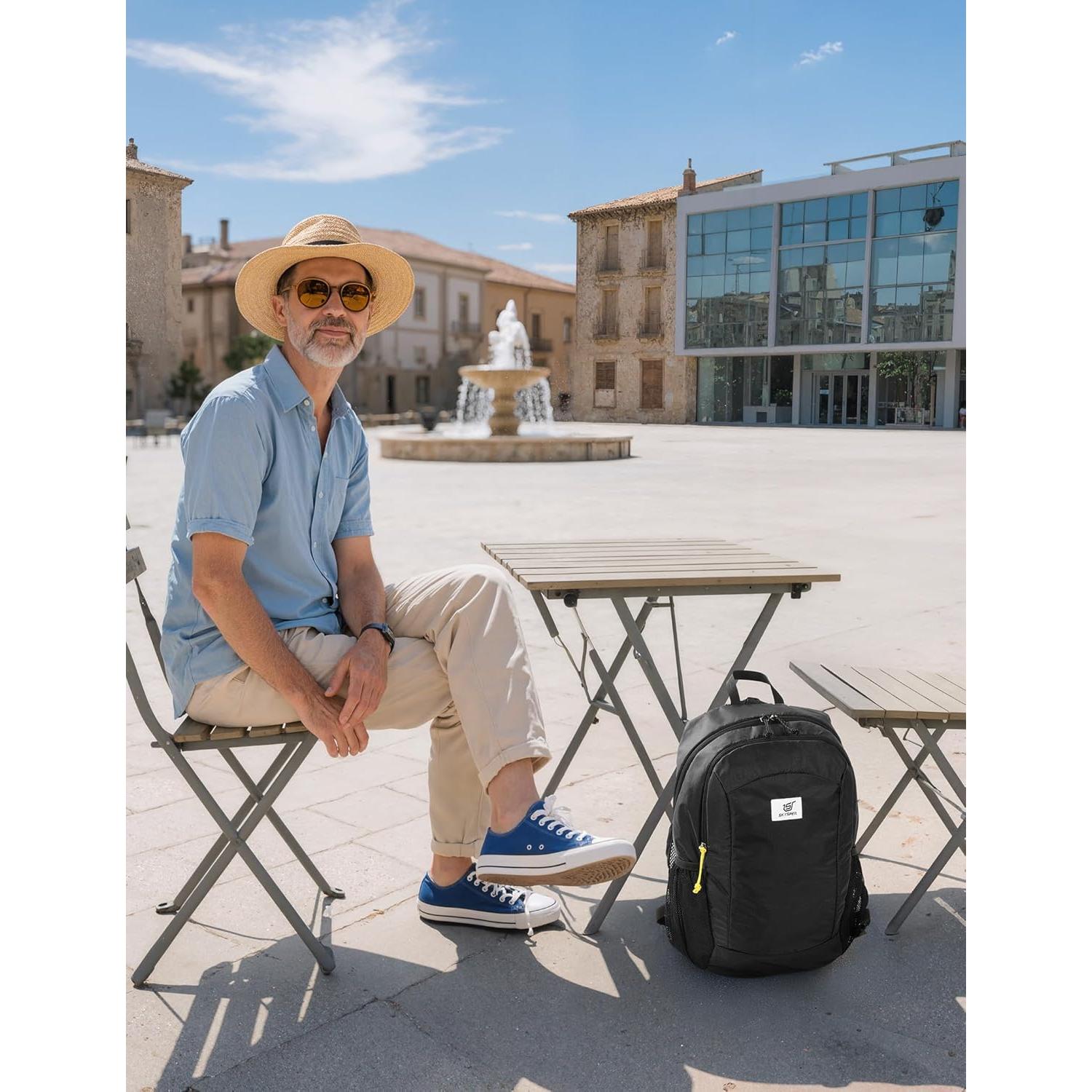 Mochila de Senderismo SKYSPER 16L Plegable Unisex Negra