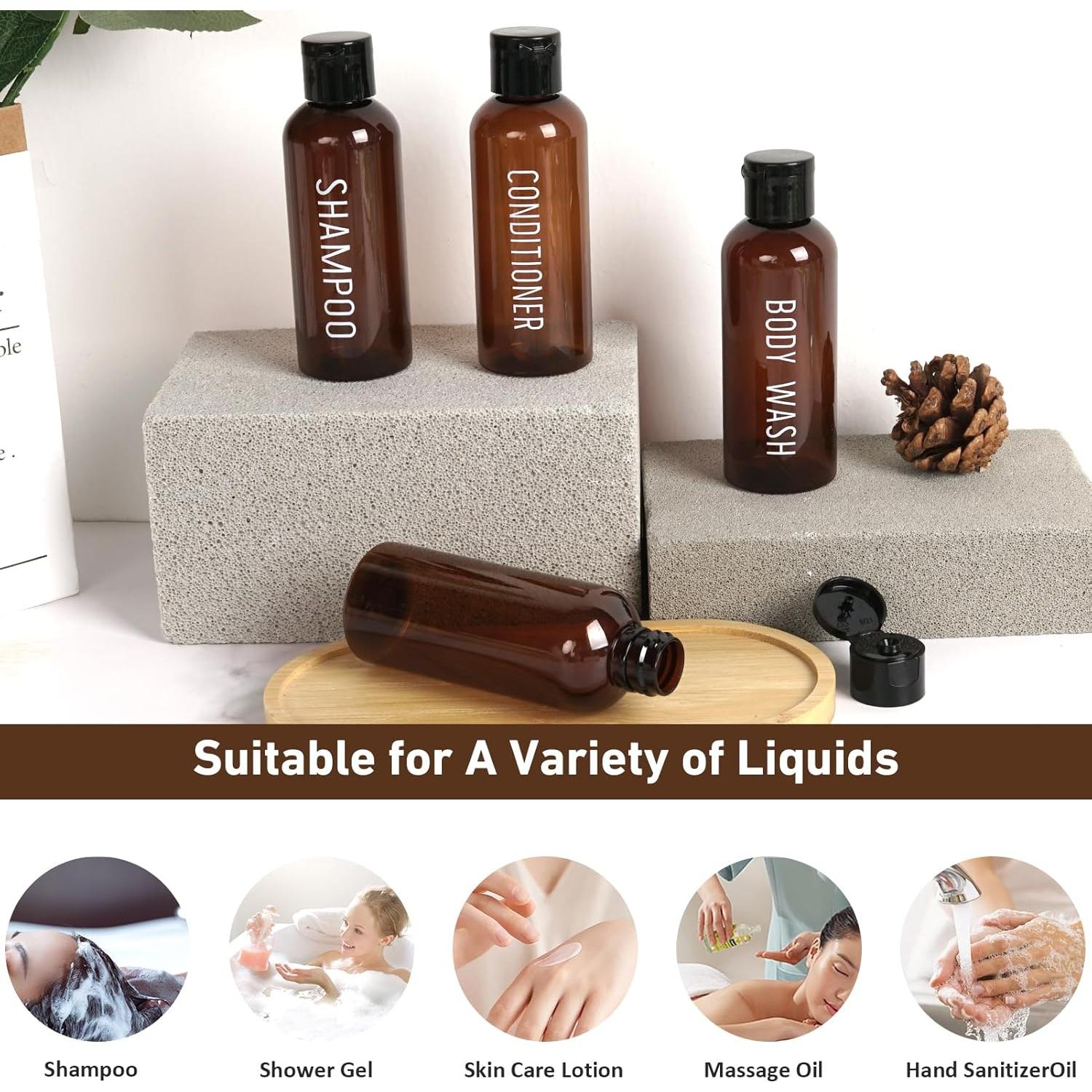 Botellas de Viaje 4 Pack Wowang 100ml Aprobadas por TSA