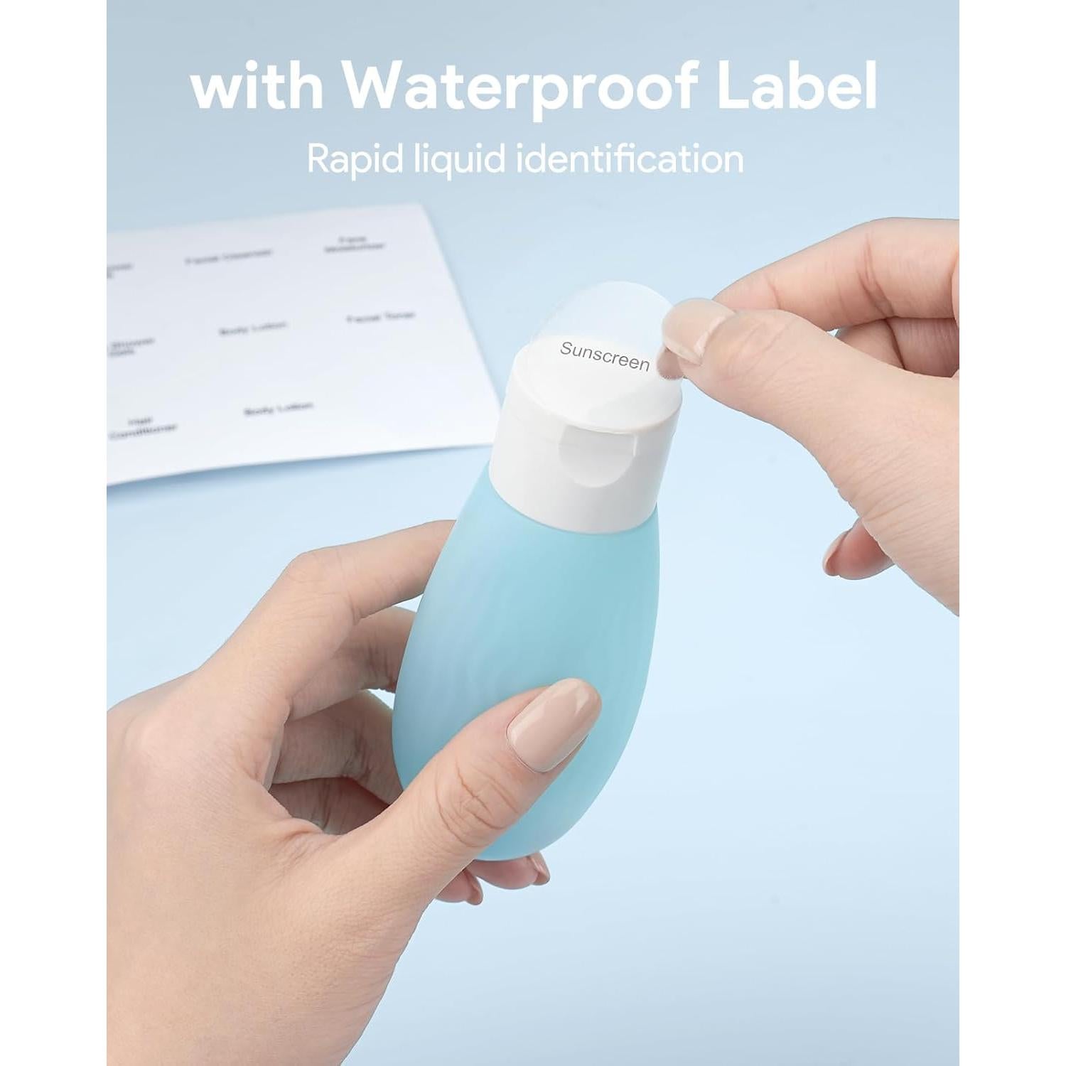 Botellas de Aseo de Viaje Lotour 4 Pack 60ml Aprobadas TSA