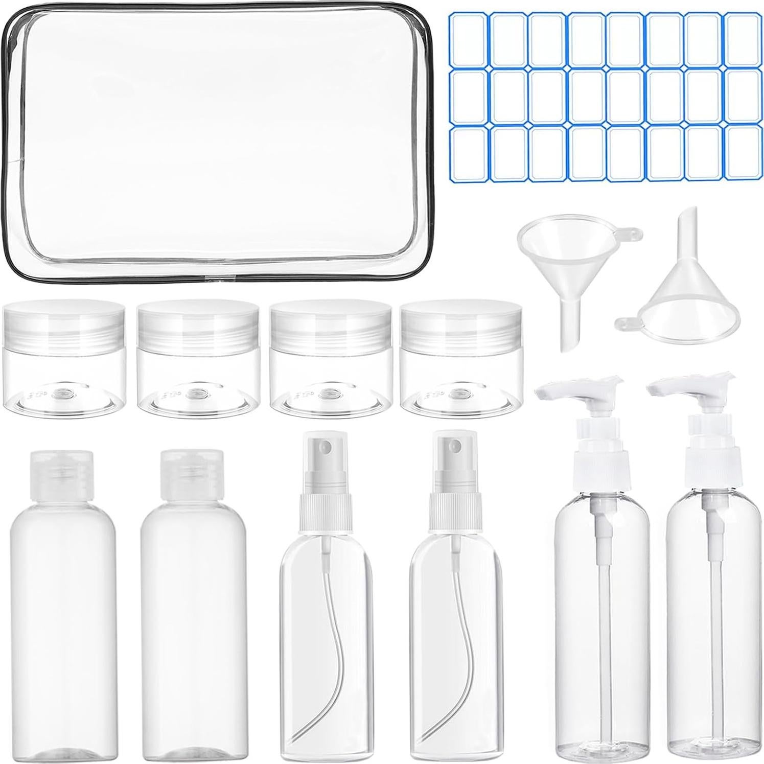 Pack de 14 Botellas de Viaje DTDNZKN Aprobadas por TSA