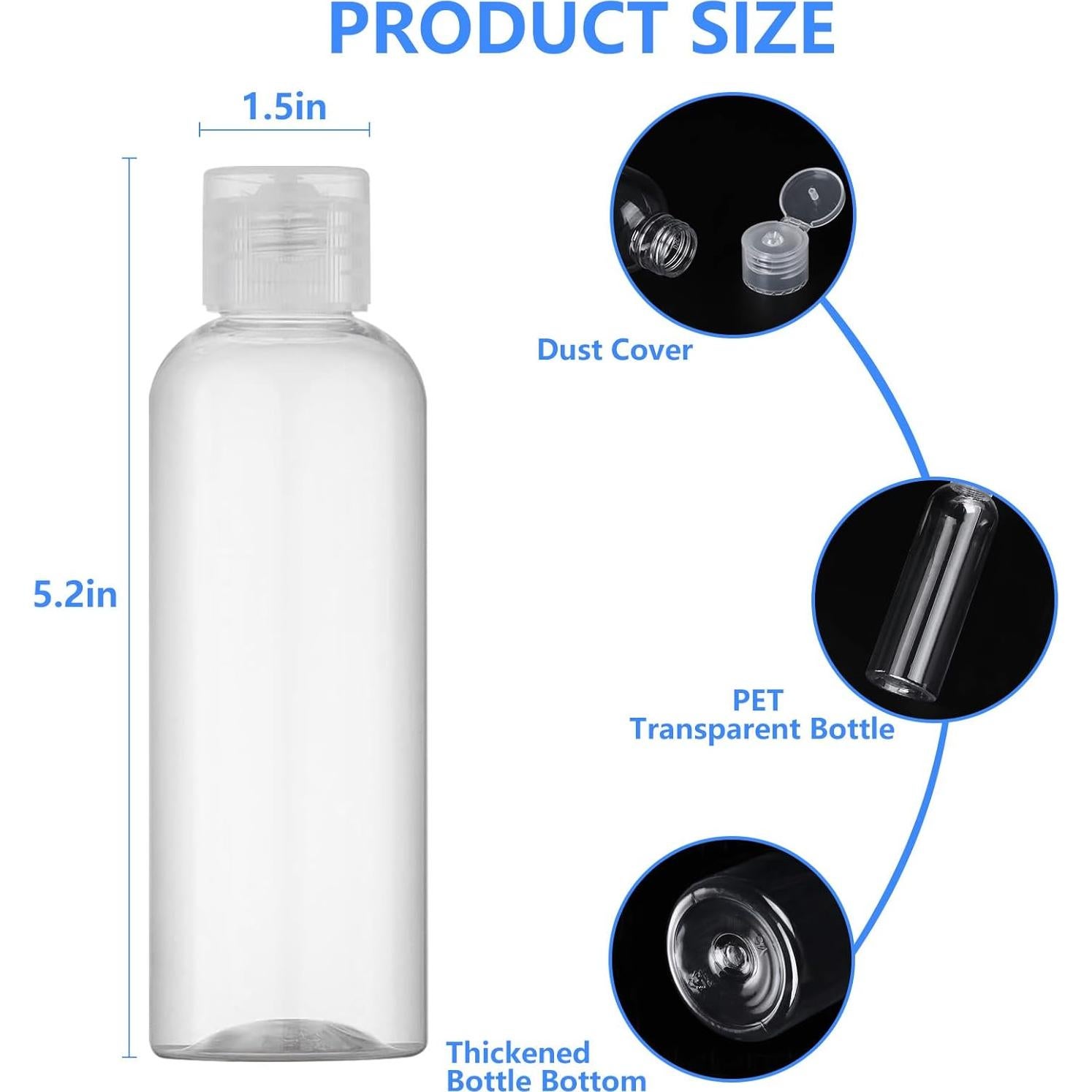 Pack de 14 Botellas de Viaje DTDNZKN Aprobadas por TSA