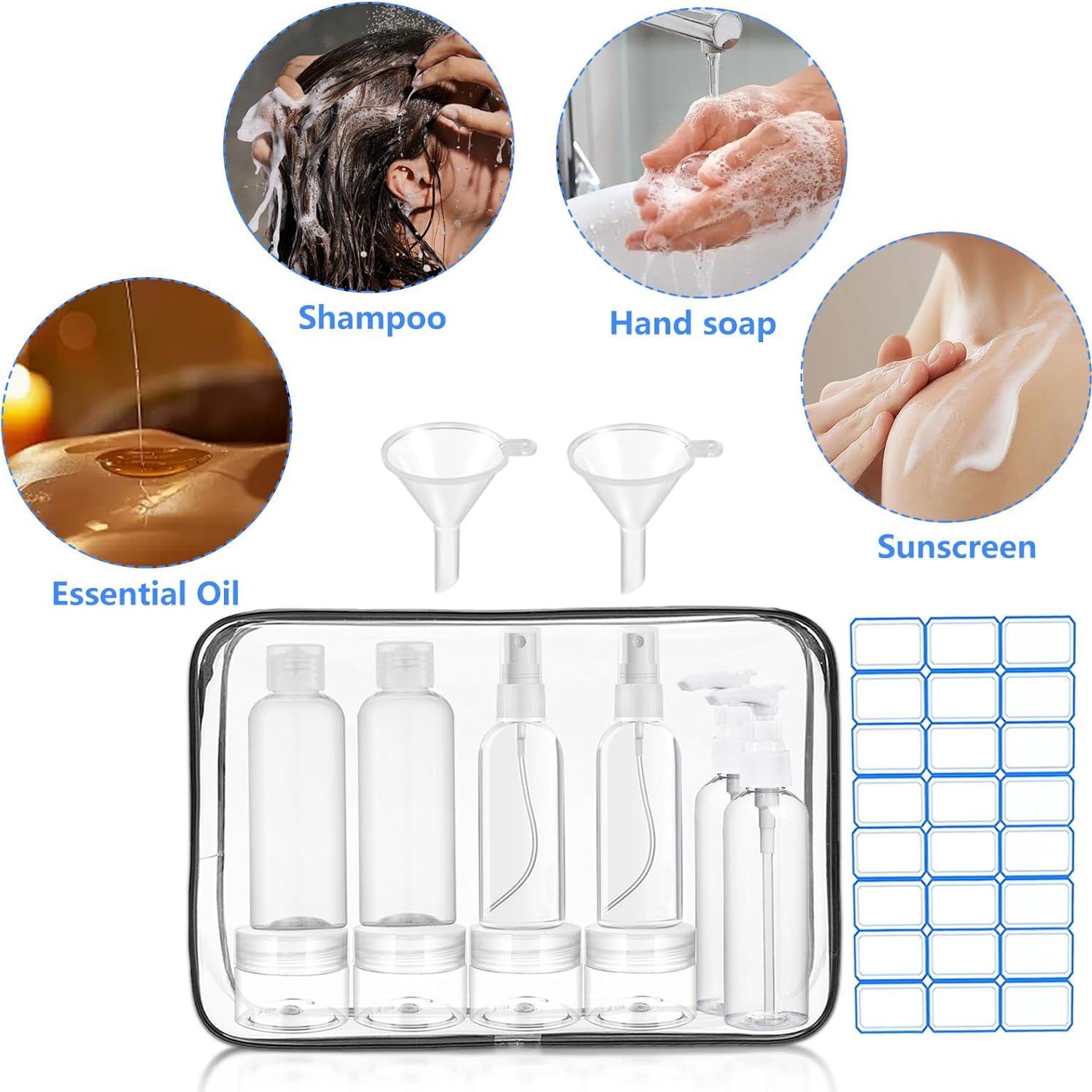 Pack de 14 Botellas de Viaje DTDNZKN Aprobadas por TSA