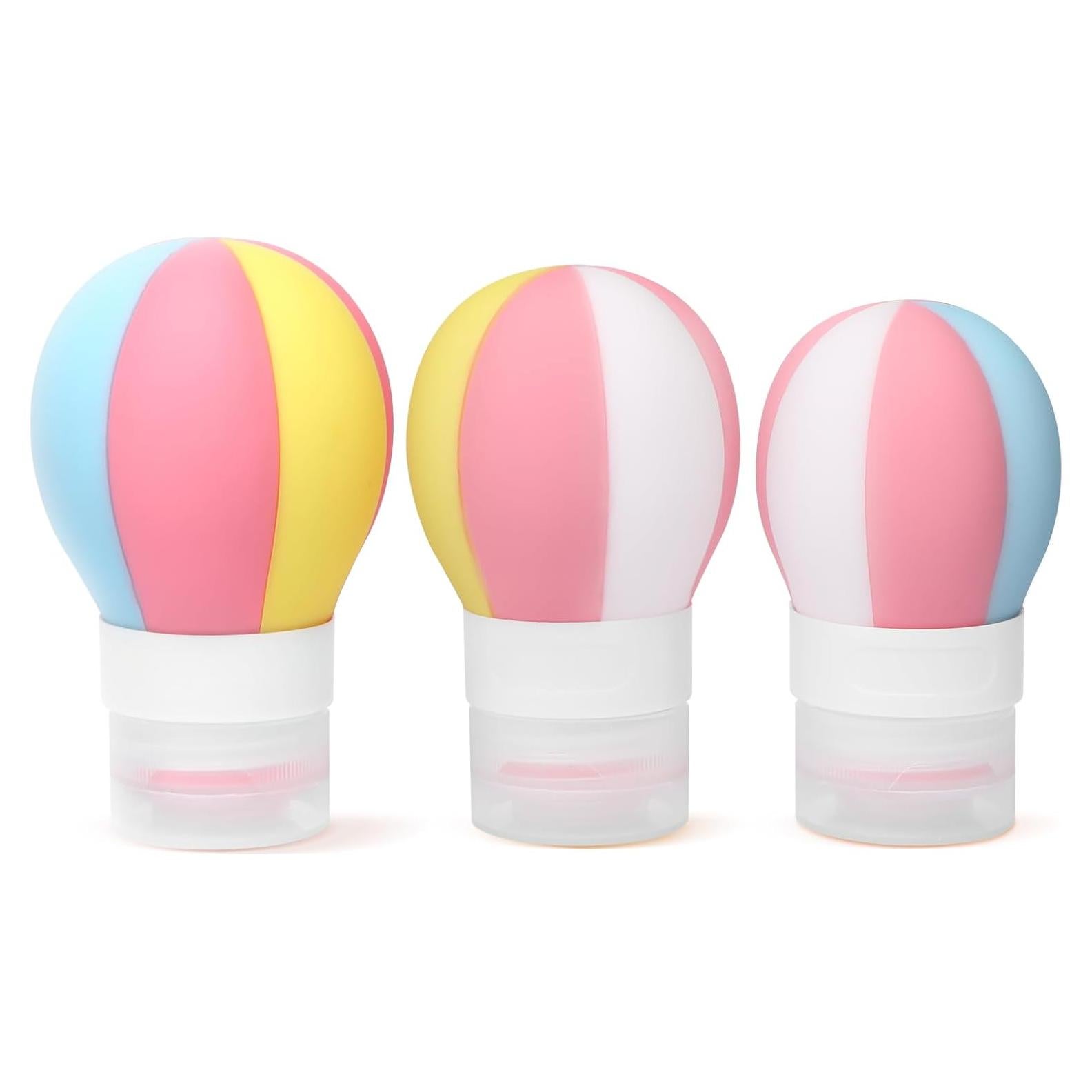 Botellas de Viaje Toplive 3 Piezas Silicona A prueba de Fugas