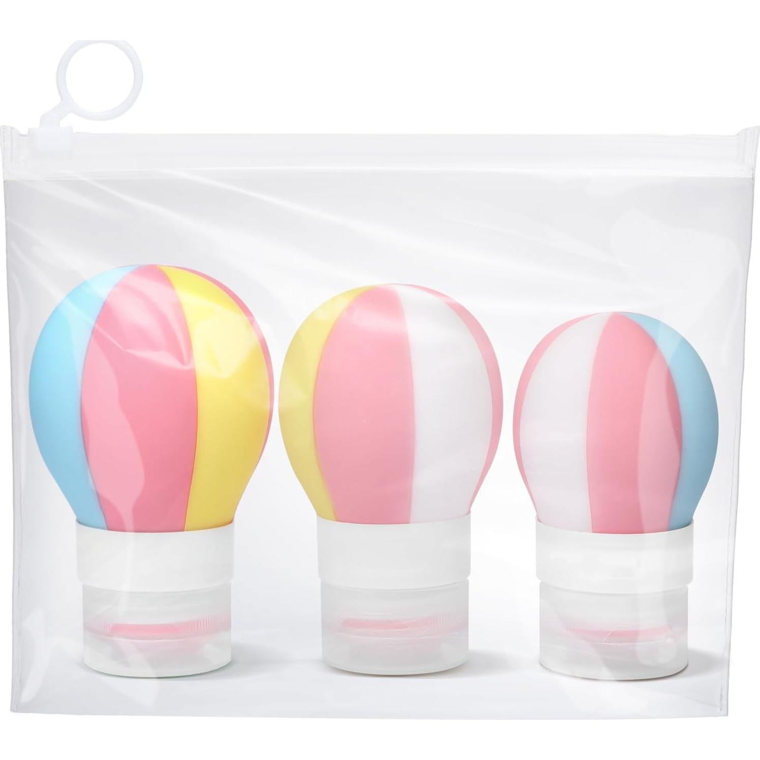 Botellas de Viaje Toplive 3 Piezas Silicona A prueba de Fugas