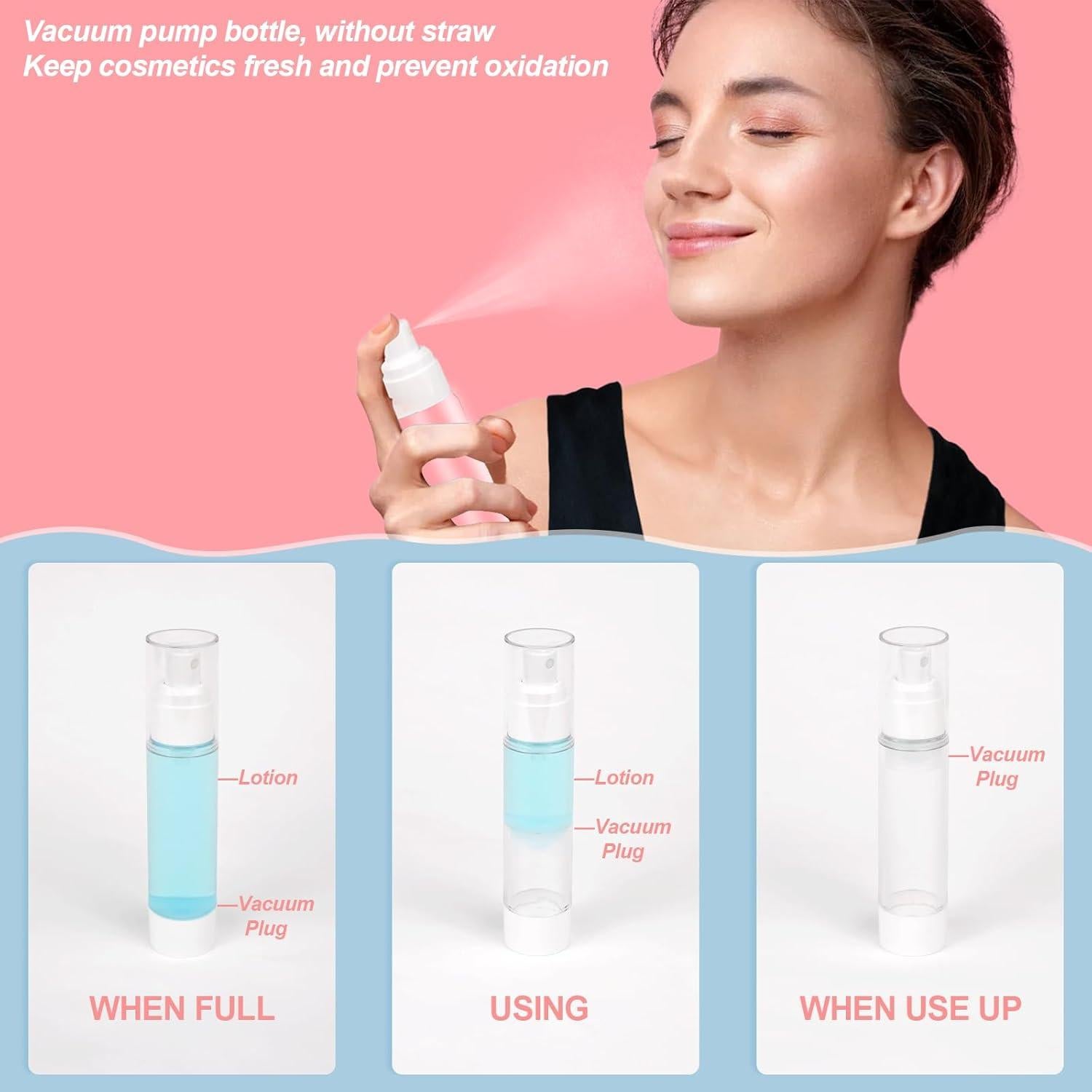 Set de Botellas de Silicona Rosa Helandou 19 Piezas TSA