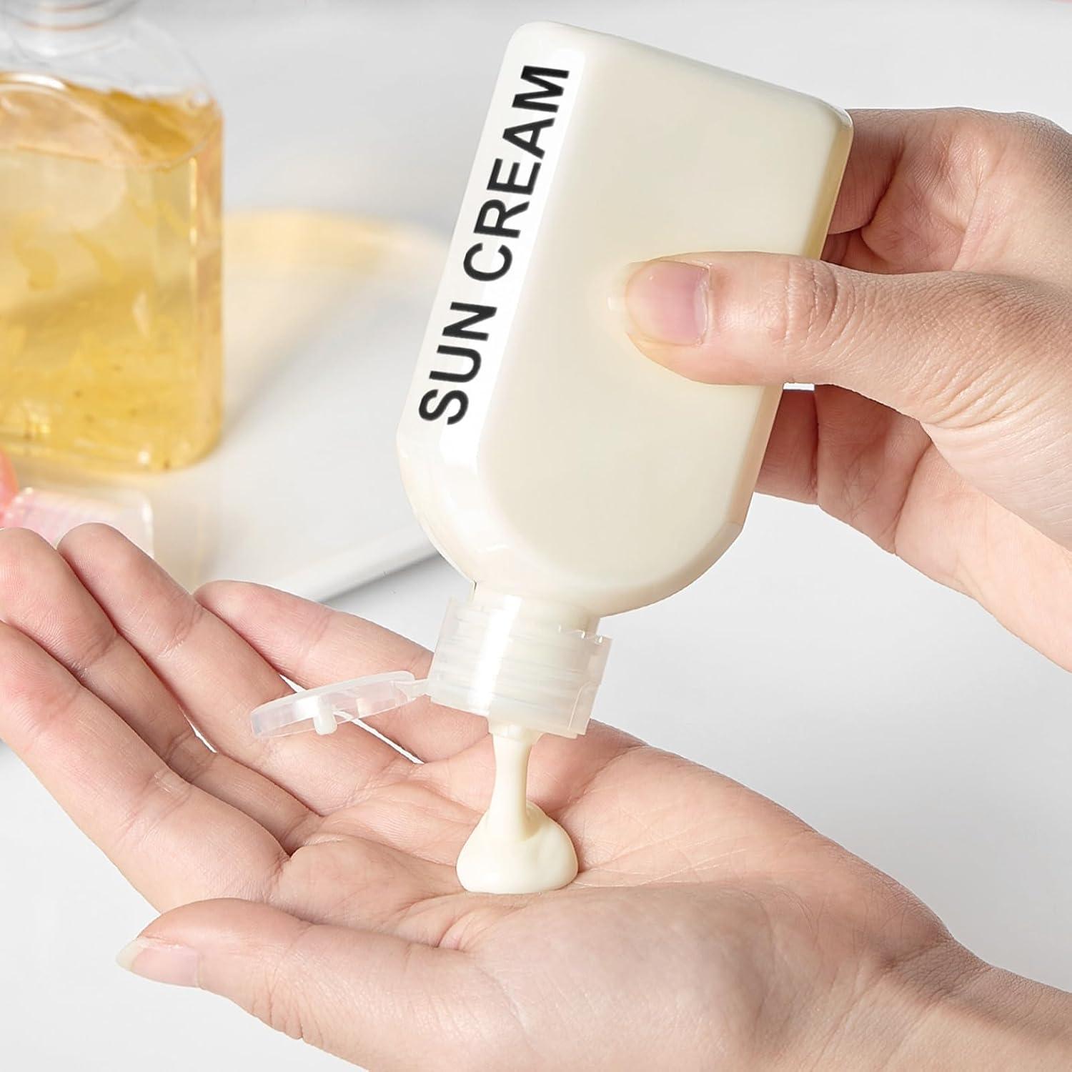 Botellas de Viaje TUZAZO 100ml 6 Pack Aprobadas por TSA