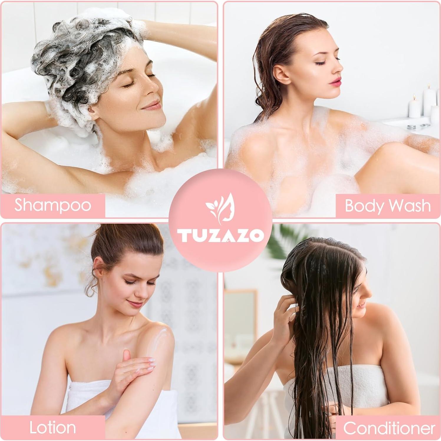 Botellas de Viaje TUZAZO 100ml 6 Pack Aprobadas por TSA