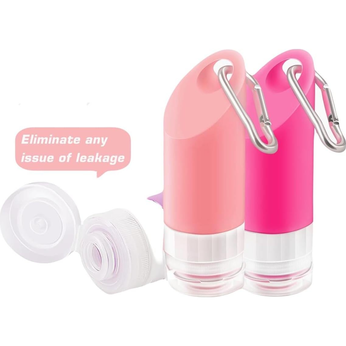 Botellas de Viaje de Silicona KESH STORE 4 Pack 58ml A Prueba de Fugas