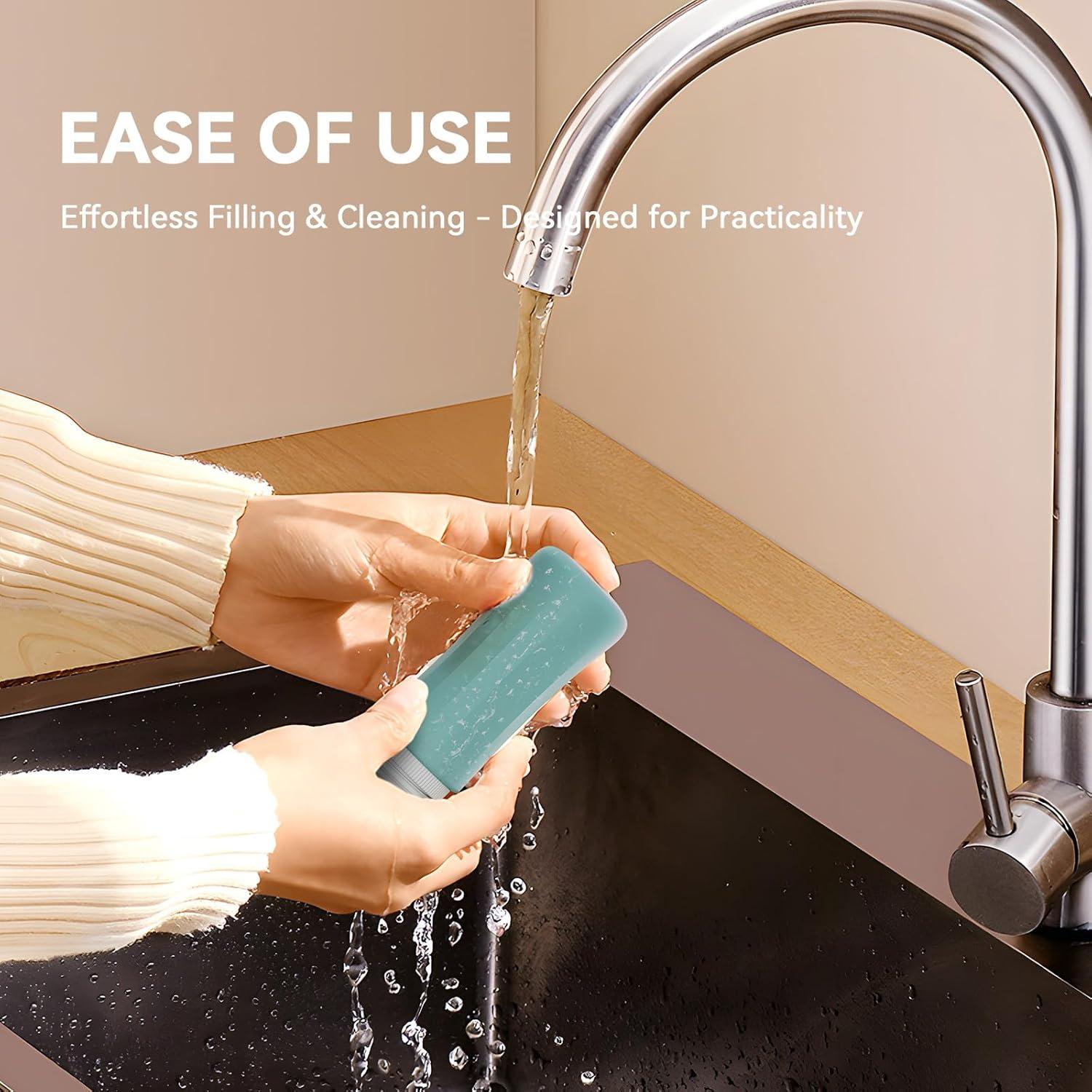 Juego de 4 Botellas de Viaje DEPOZA 97.6 ml Silicona Aprobadas TSA