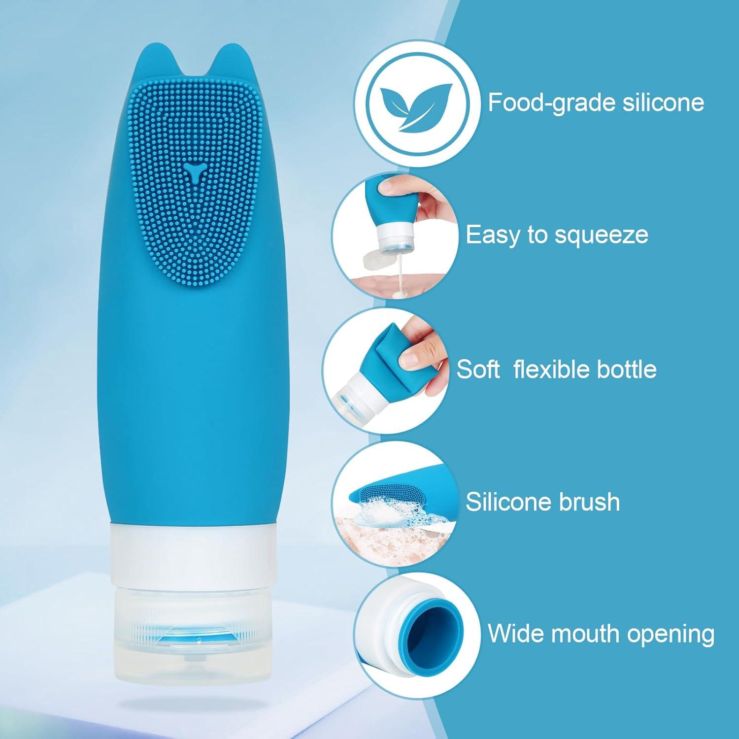 Kit de Botellas de Viaje 16pcs evbetter Silicona 3oz TSA