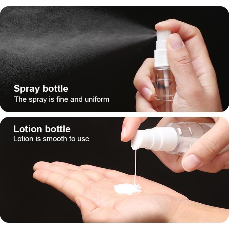 Kit de Botellas de Viaje Kiyza 4-en-1 50ml a Prueba de Fugas