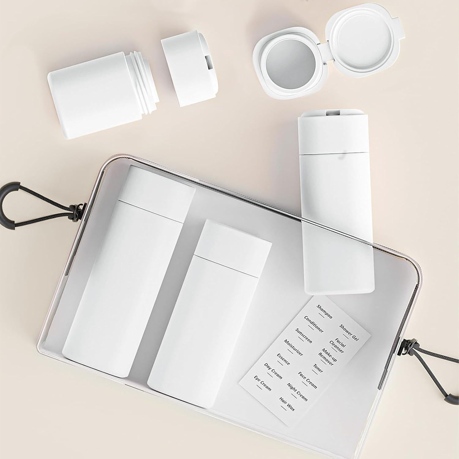 Botellas de Viaje Reutilizables TSA 5pcs - OPO1, A Prueba de Fugas