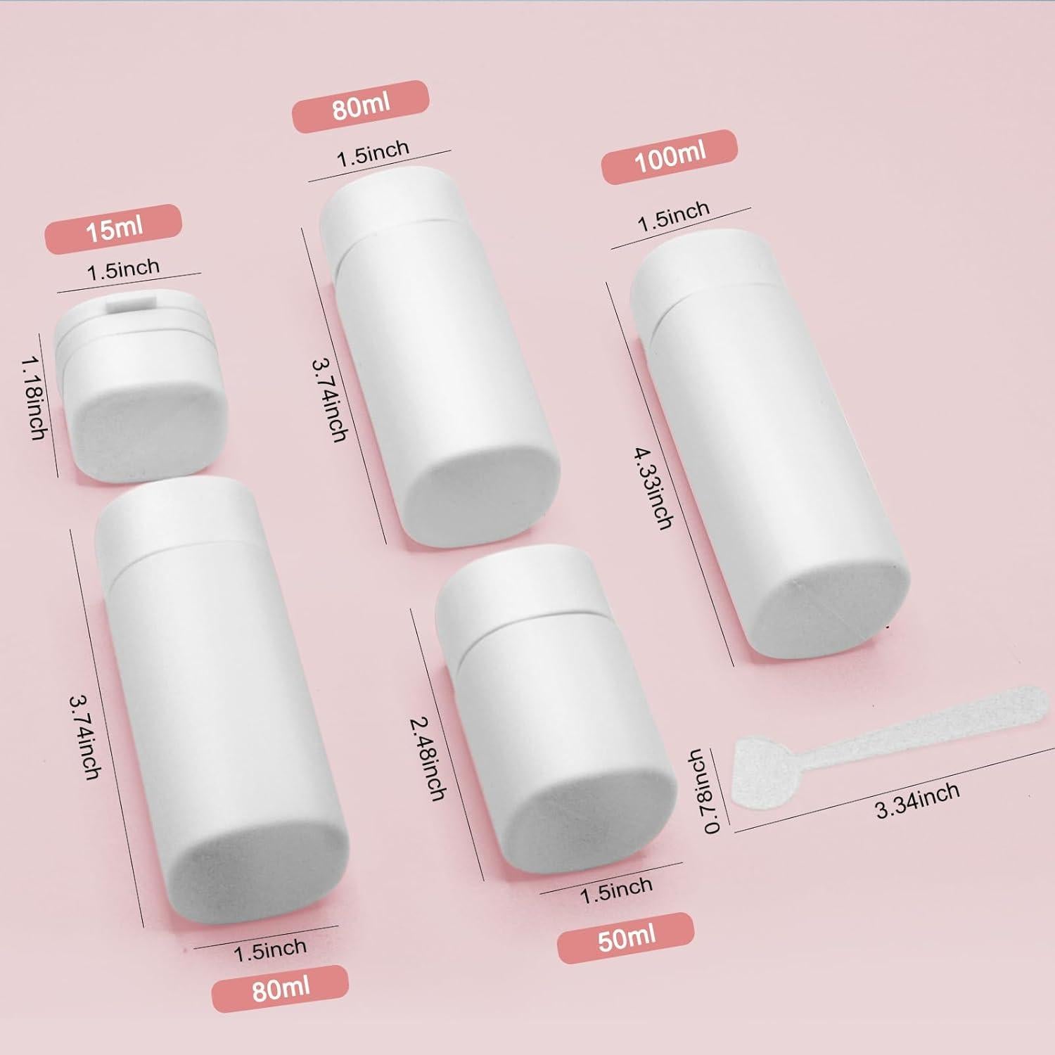 Botellas de Viaje Reutilizables TSA 5pcs - OPO1, A Prueba de Fugas