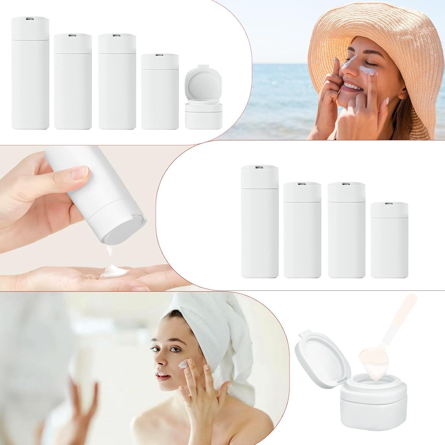 Botellas de Viaje Reutilizables TSA 5pcs - OPO1, A Prueba de Fugas