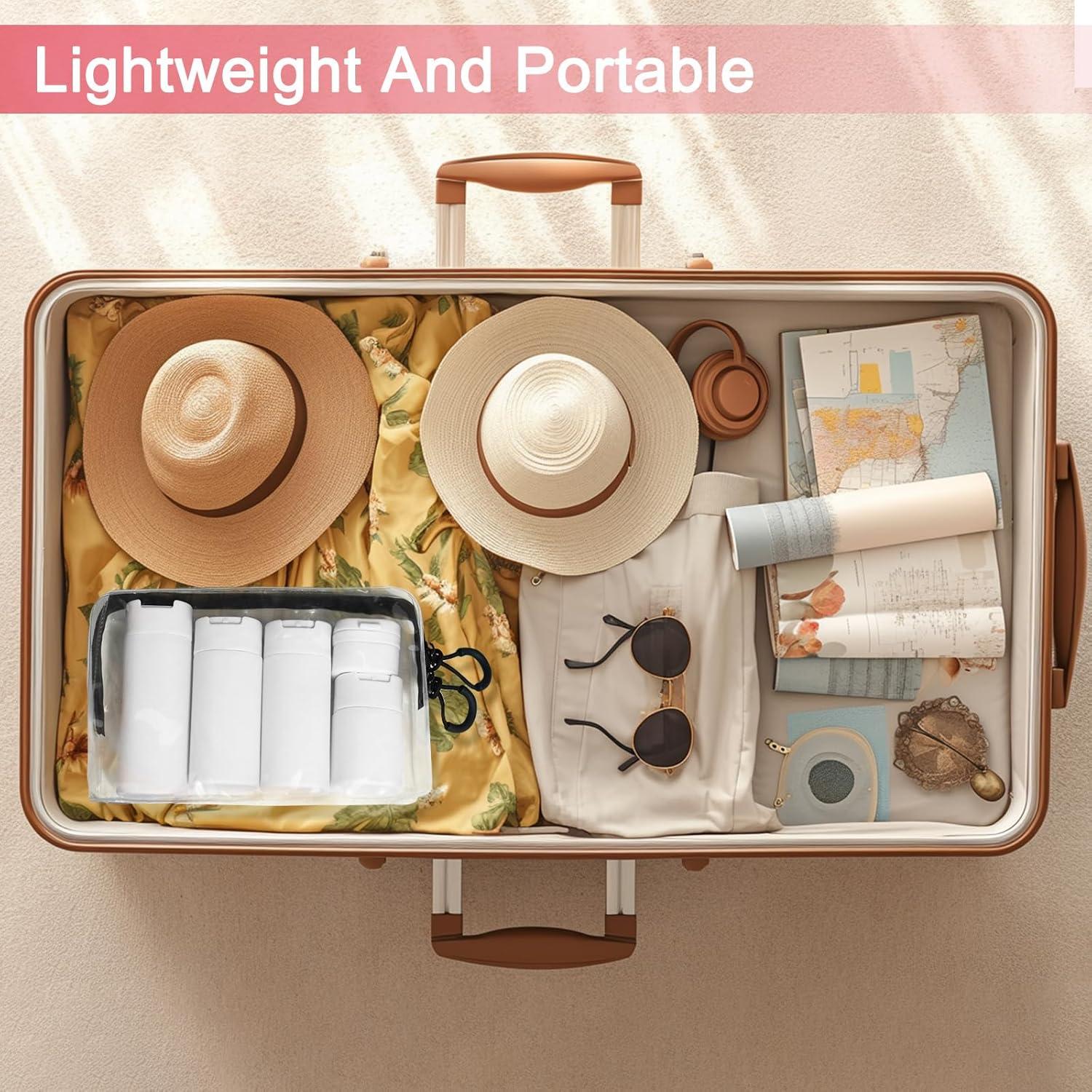 Botellas de Viaje Reutilizables TSA 5pcs - OPO1, A Prueba de Fugas