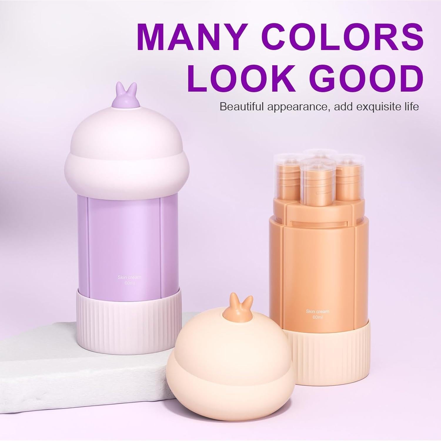 Set de Botellas de Viaje Silicona Occhsouo 60ml Aprobadas TSA