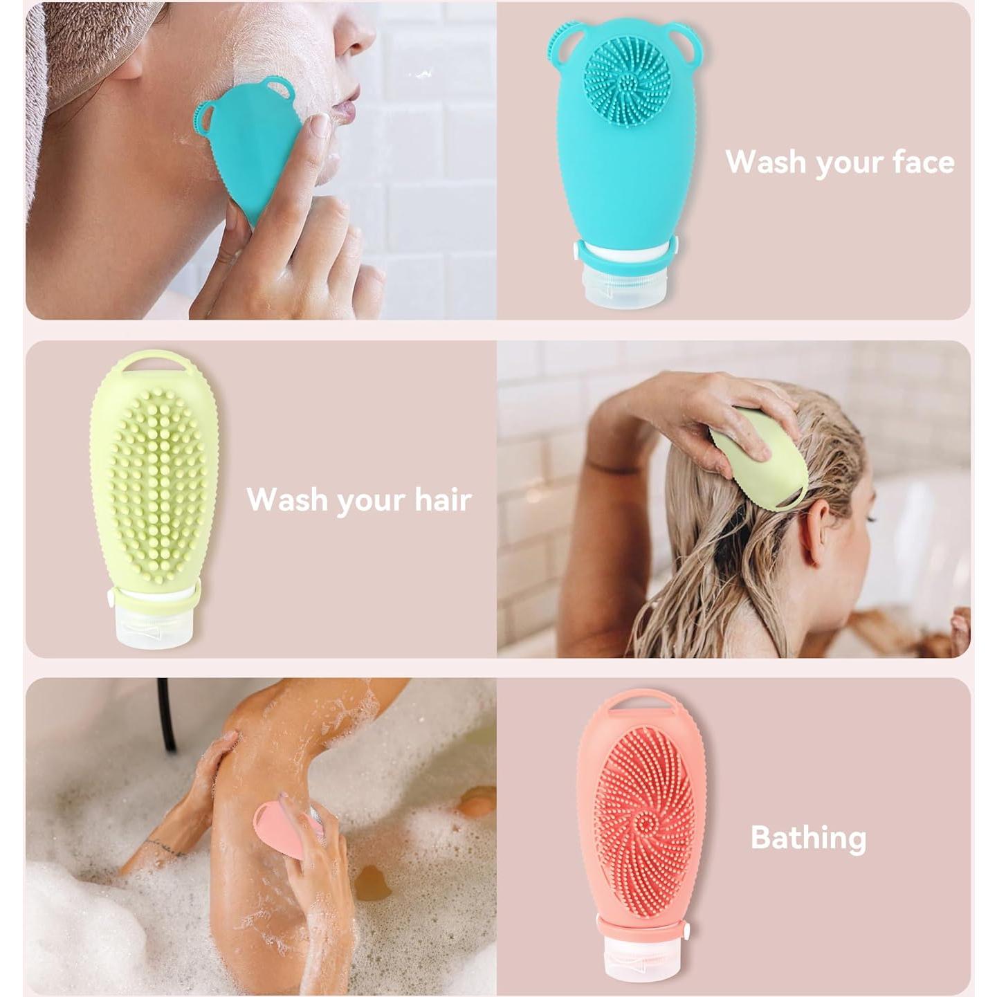 Juego de Botellas de Silicona Marching Pin 12PC Aprobadas TSA