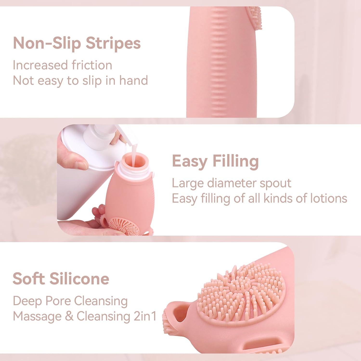 Juego de Botellas de Silicona Marching Pin 12PC Aprobadas TSA