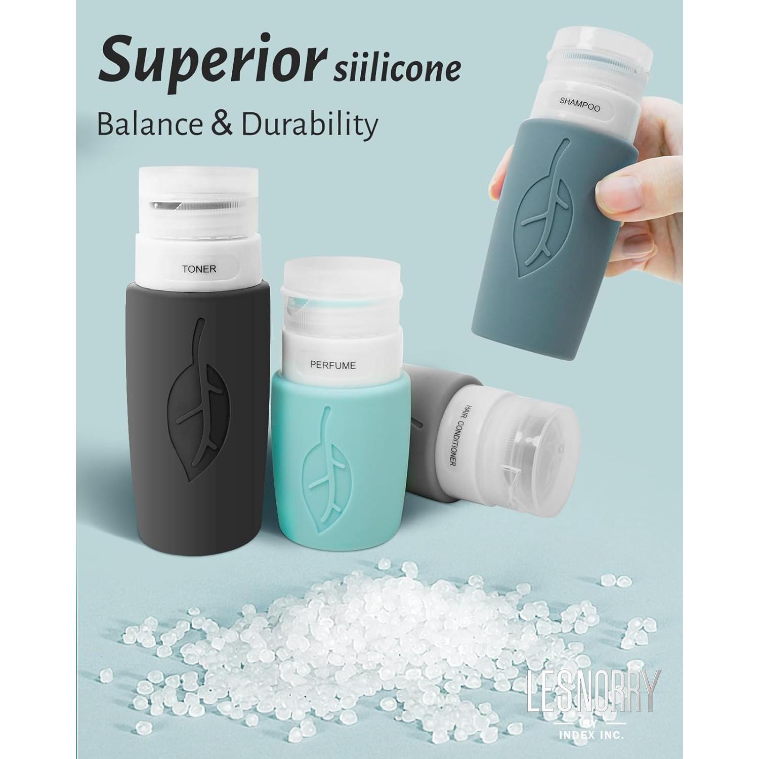 Paquete de 17 Botellas de Viaje Lesnorry 90ml Aprobadas por TSA