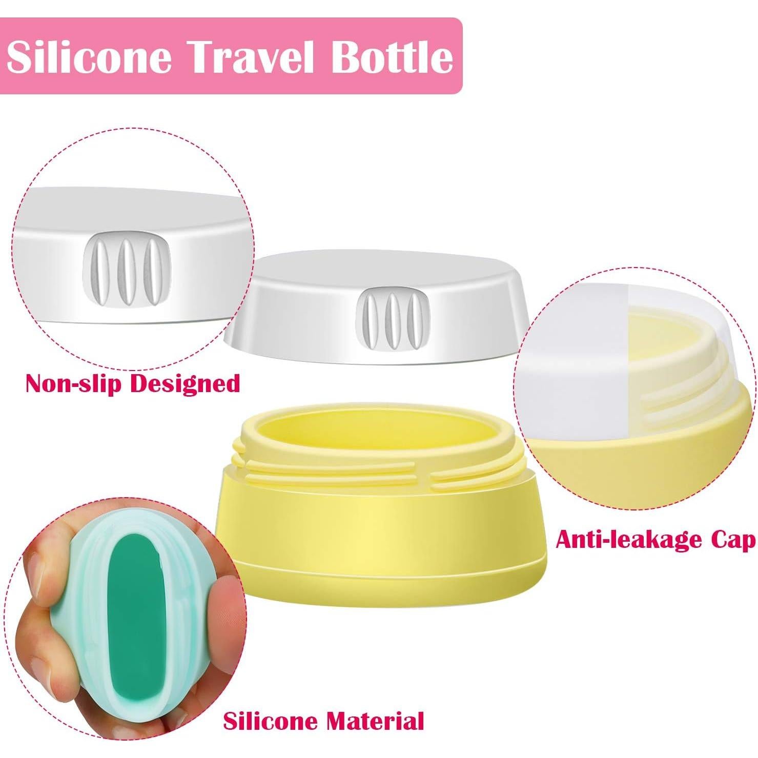 Set de Botellas de Viaje Selizo 9 Piezas Silicona y Plástico