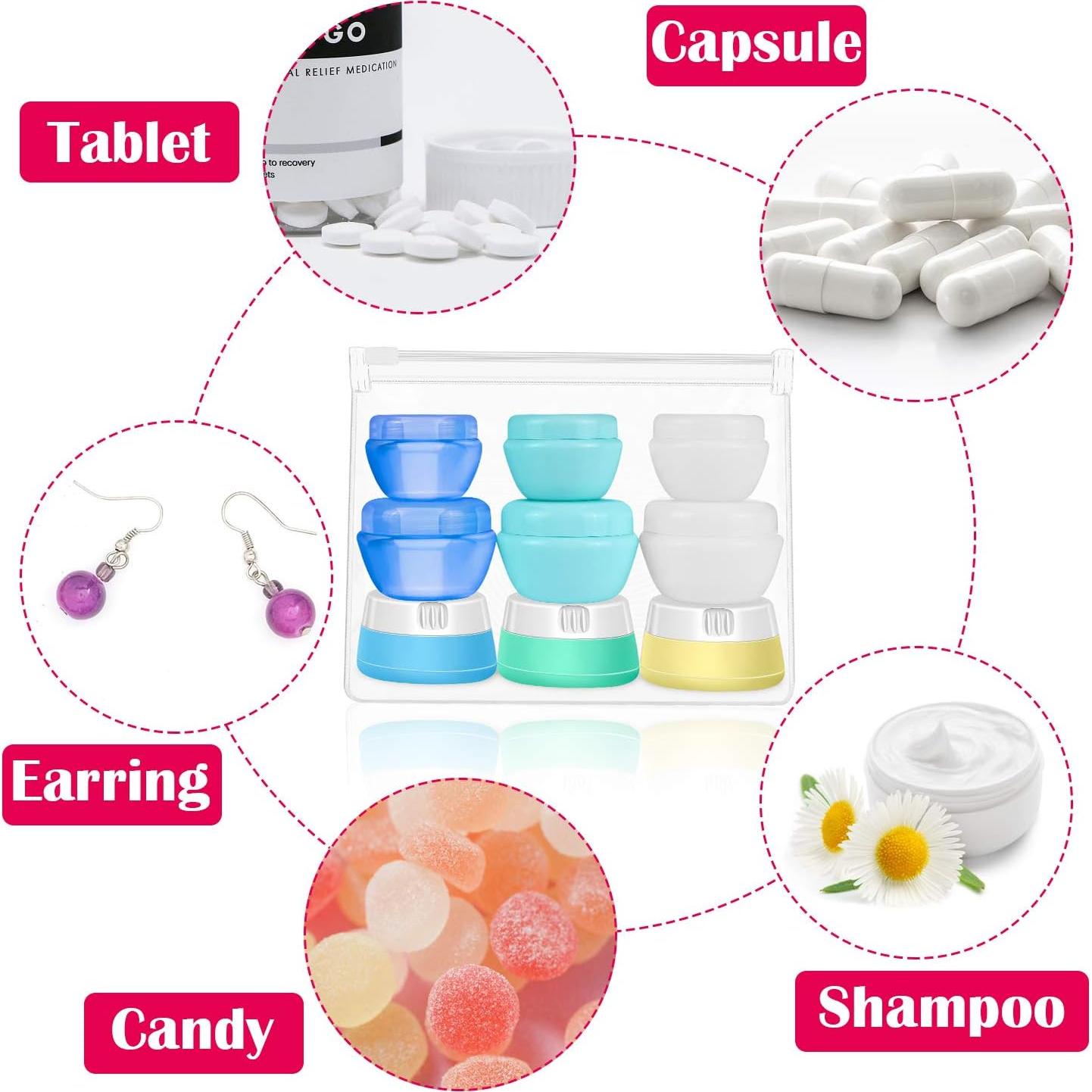 Set de Botellas de Viaje Selizo 9 Piezas Silicona y Plástico