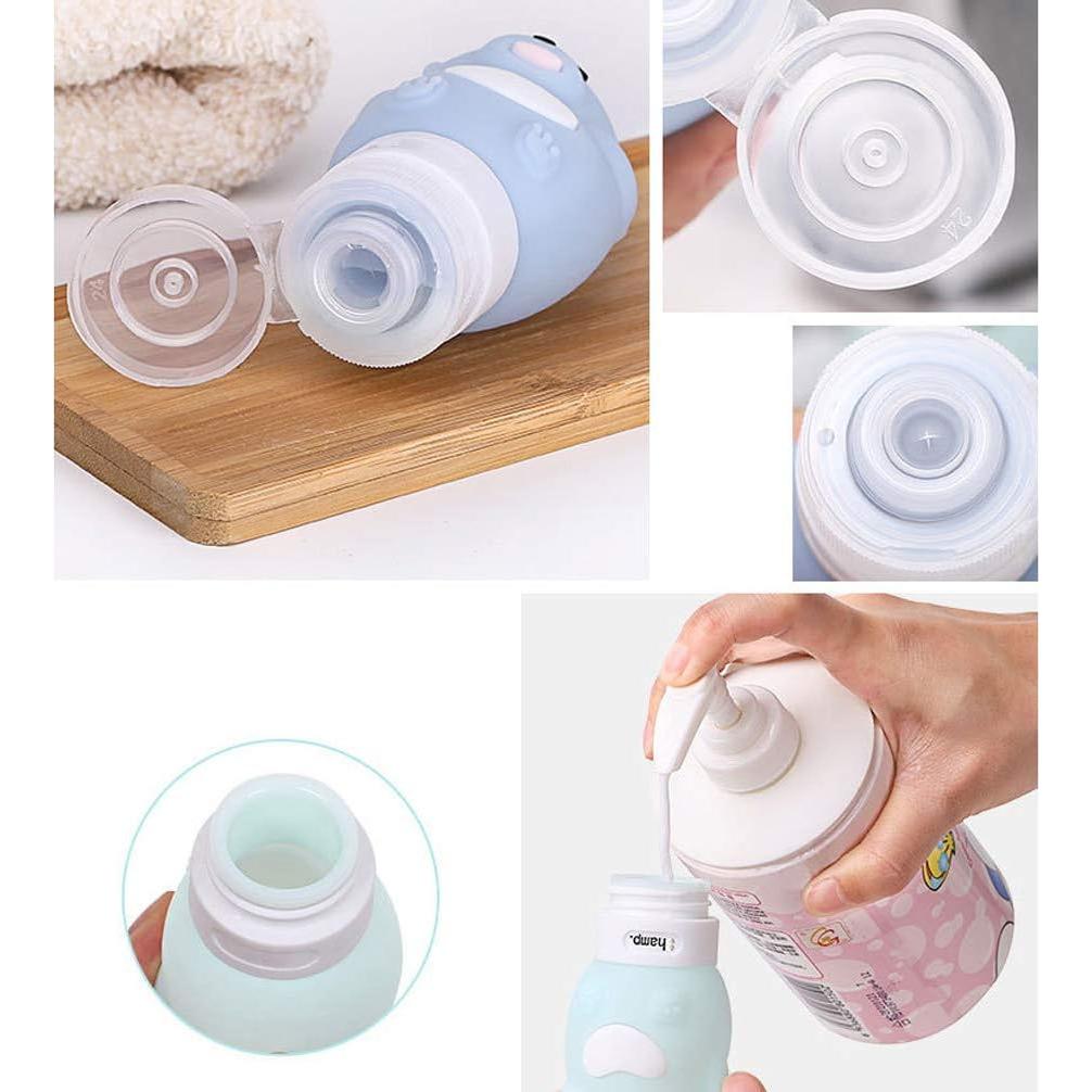 Juego de Botellas de Viaje Heicat 2.7 oz Silicona a Prueba de Fugas